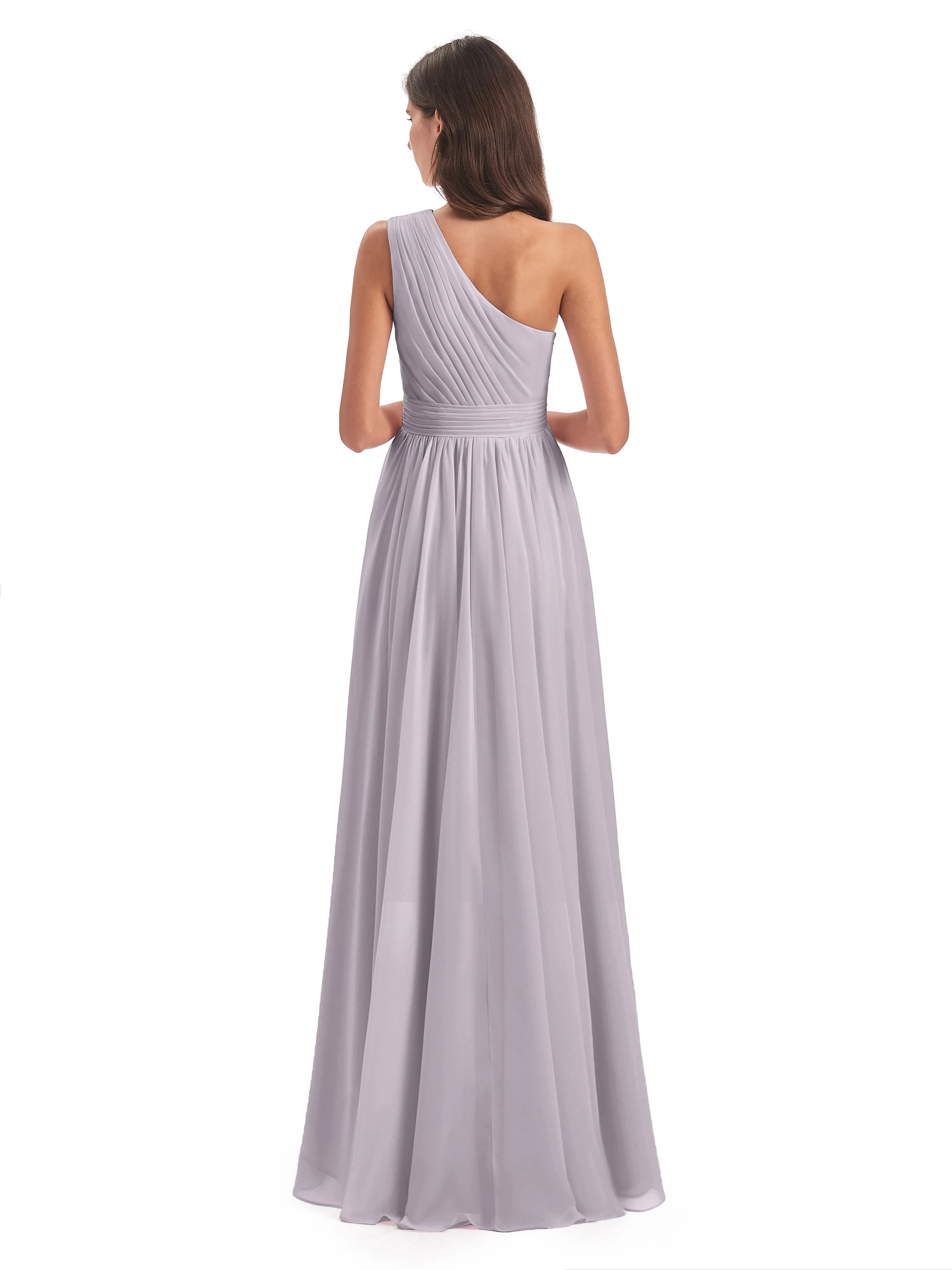 Rose Pretty Asymmetrical Chiffon Bridesmaid Dresses