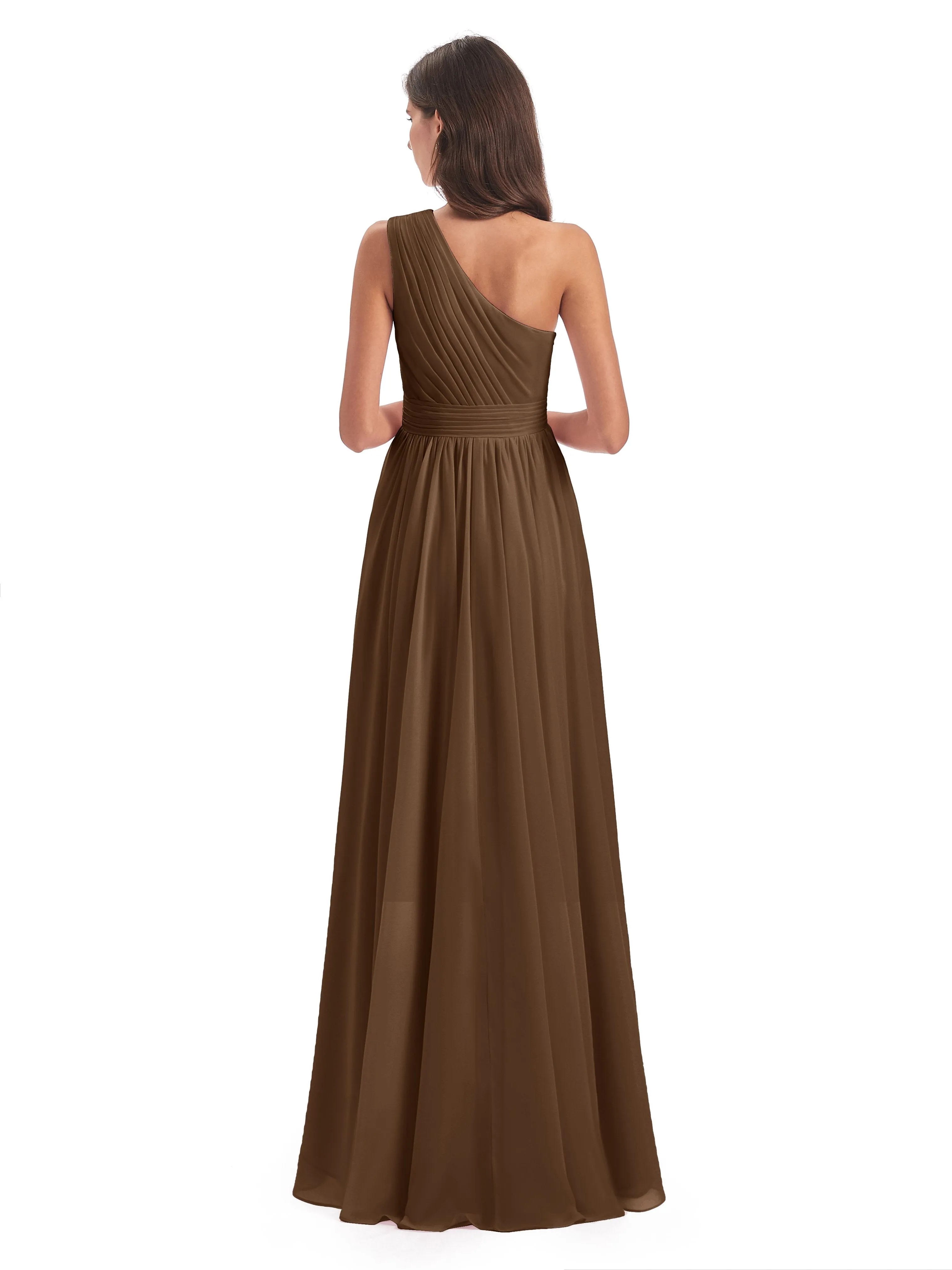 Rose Pretty Asymmetrical Chiffon Bridesmaid Dresses