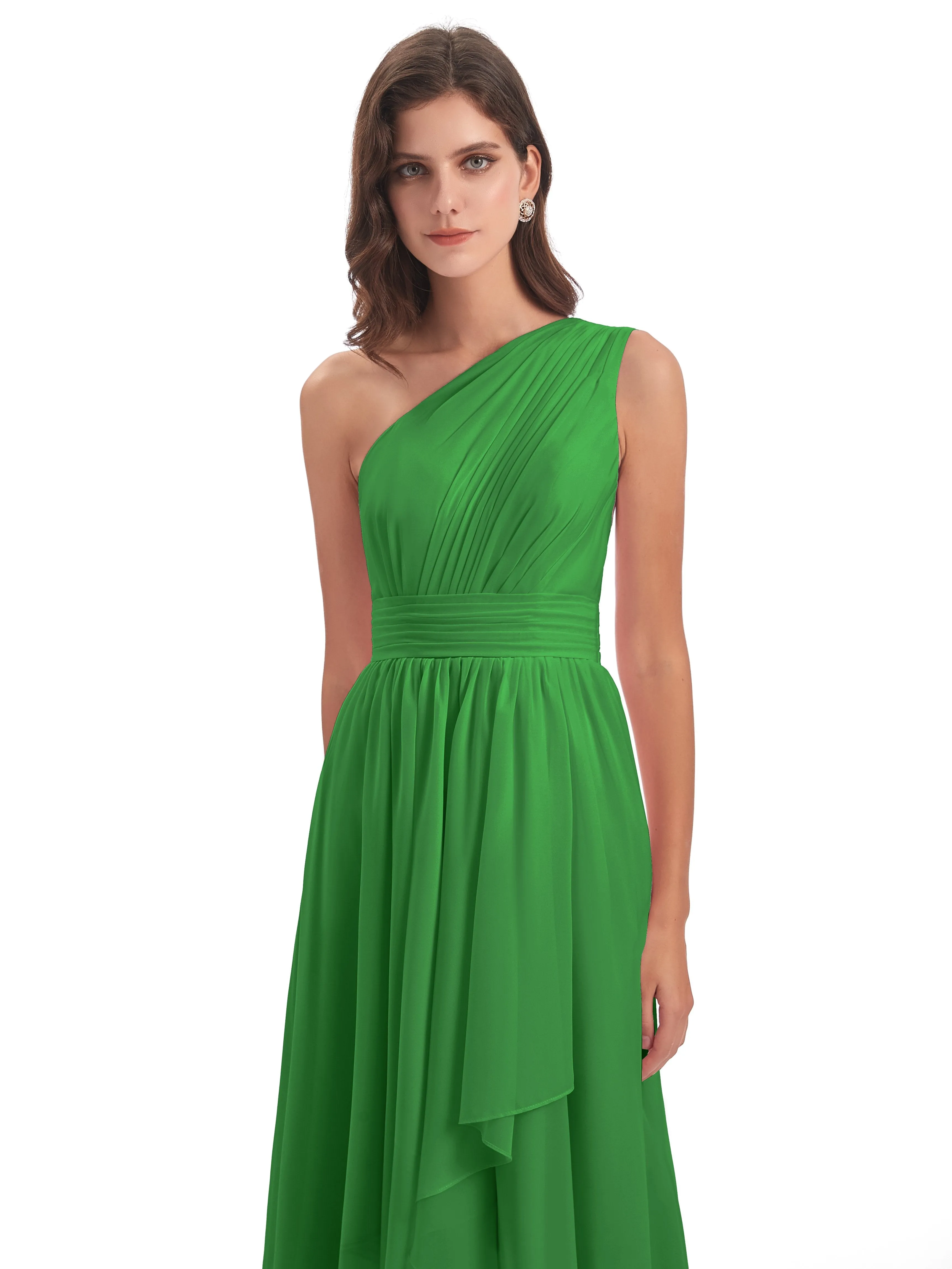 Rose Pretty Asymmetrical Chiffon Bridesmaid Dresses