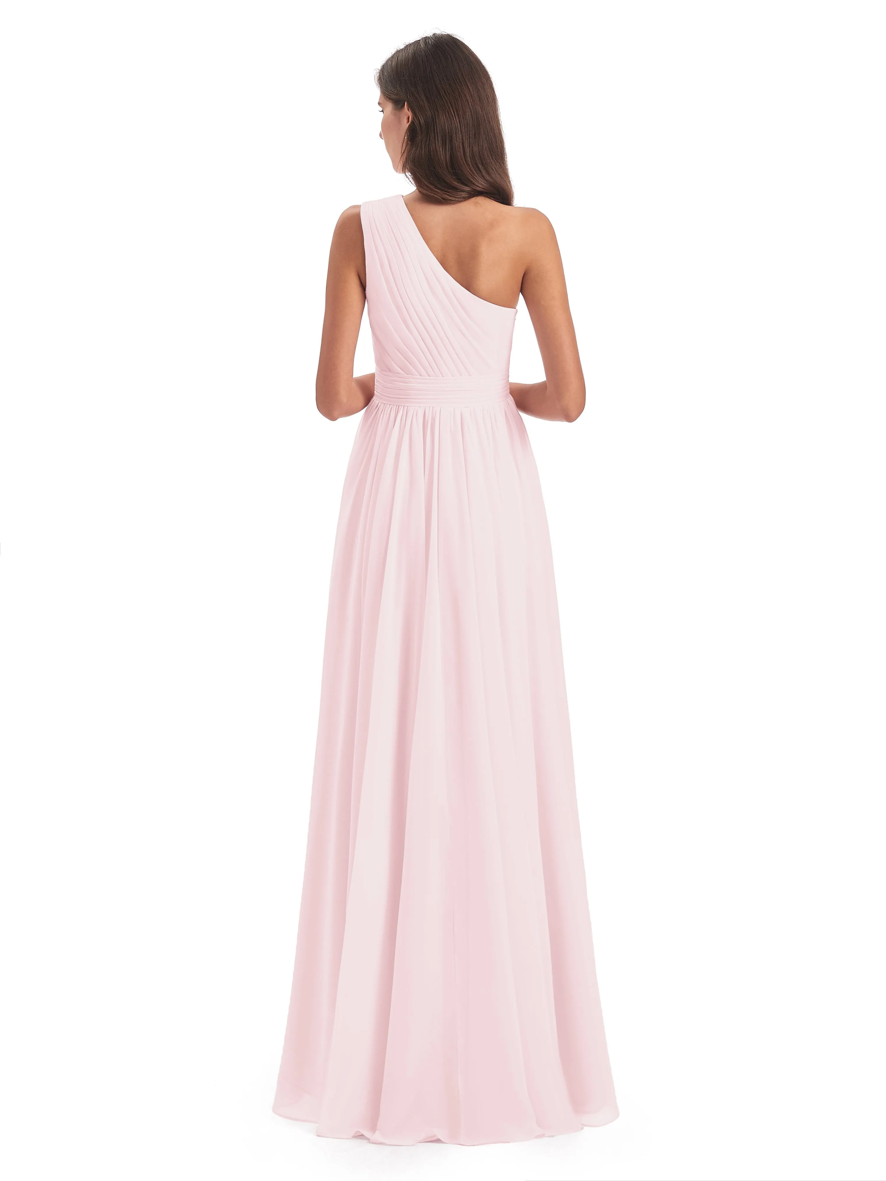 Rose Pretty Asymmetrical Chiffon Bridesmaid Dresses