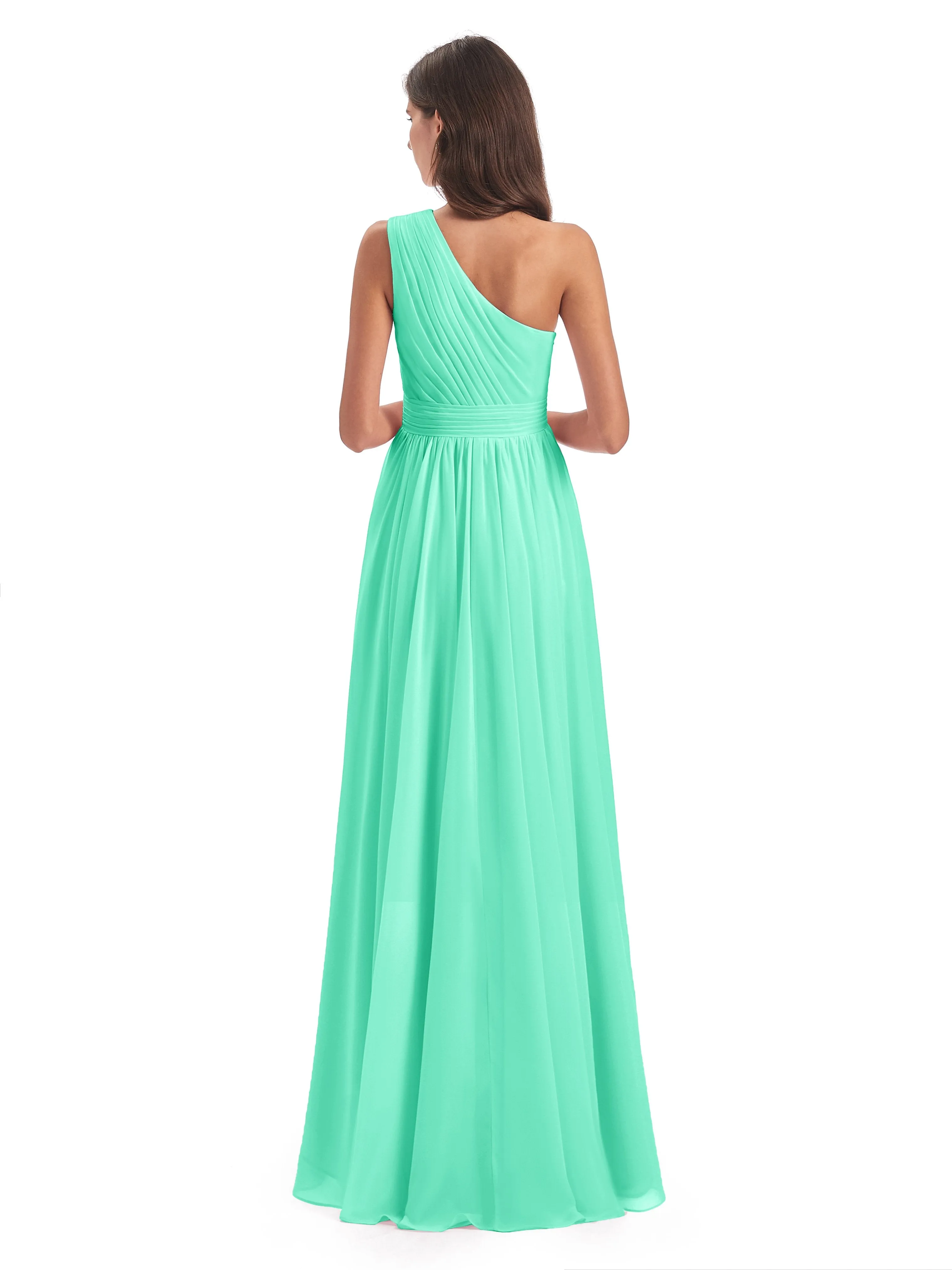 Rose Pretty Asymmetrical Chiffon Bridesmaid Dresses