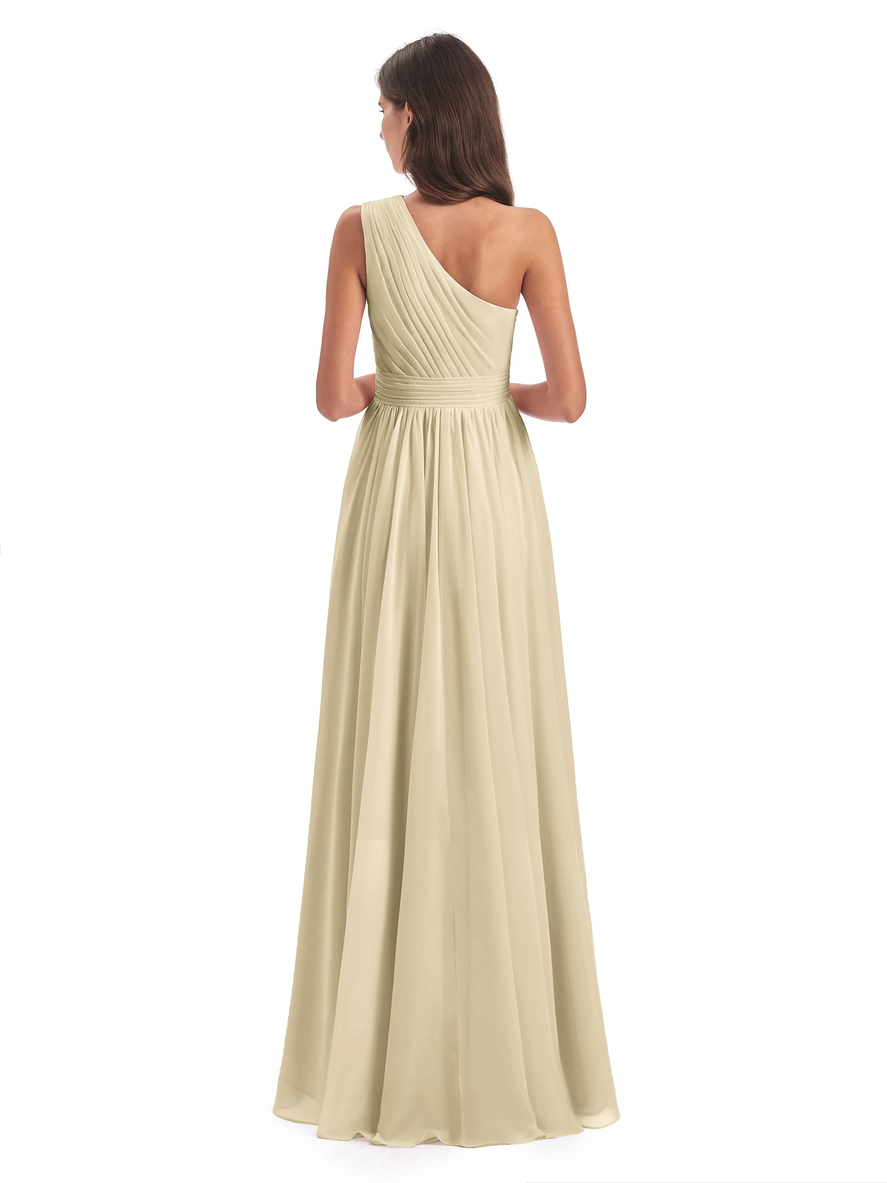 Rose Pretty Asymmetrical Chiffon Bridesmaid Dresses