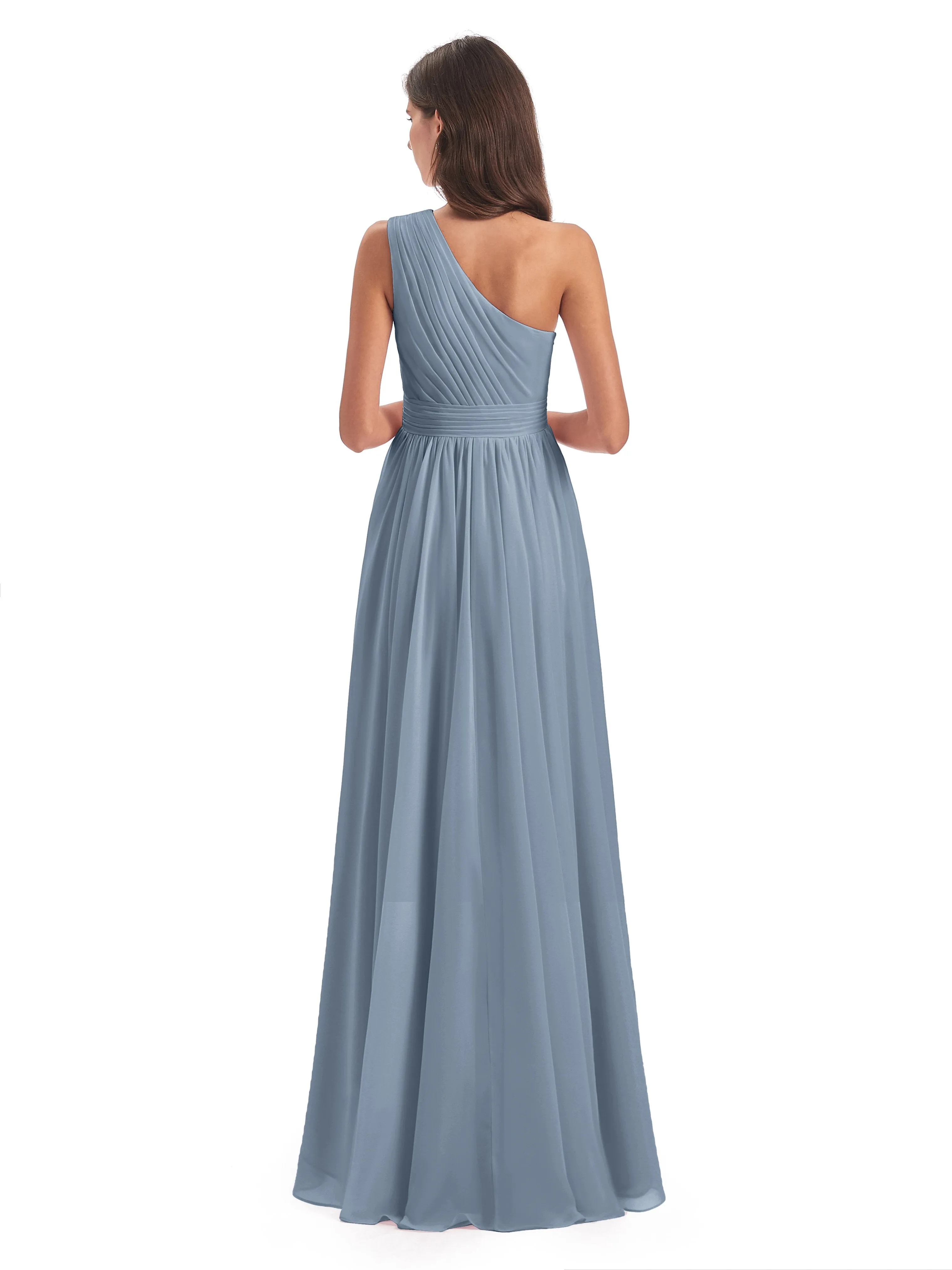 Rose Pretty Asymmetrical Chiffon Bridesmaid Dresses