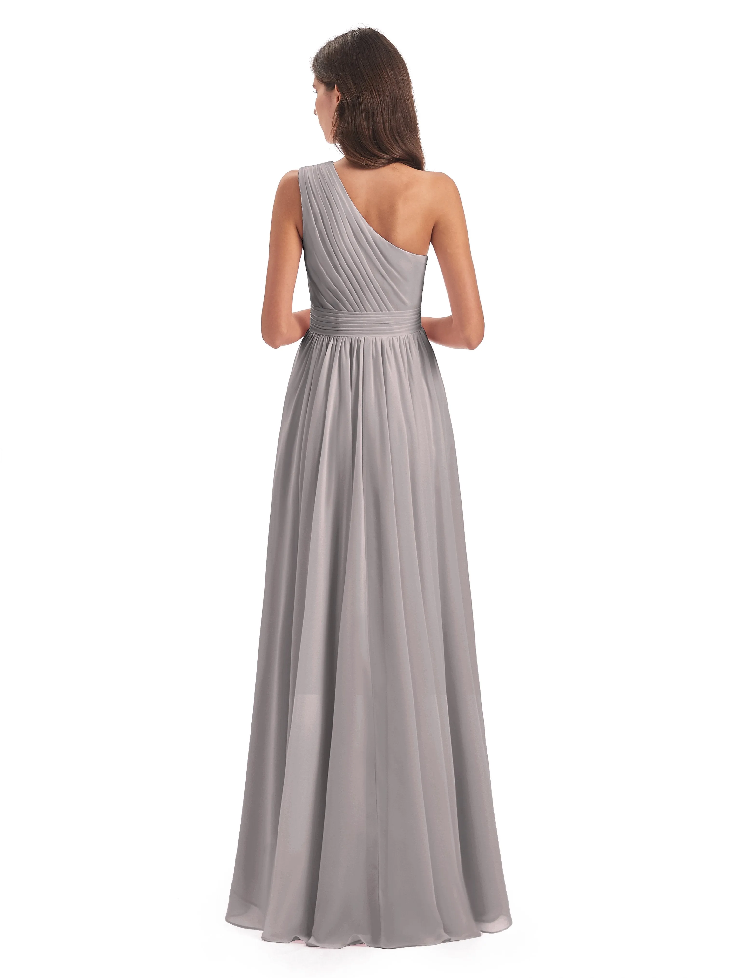 Rose Pretty Asymmetrical Chiffon Bridesmaid Dresses