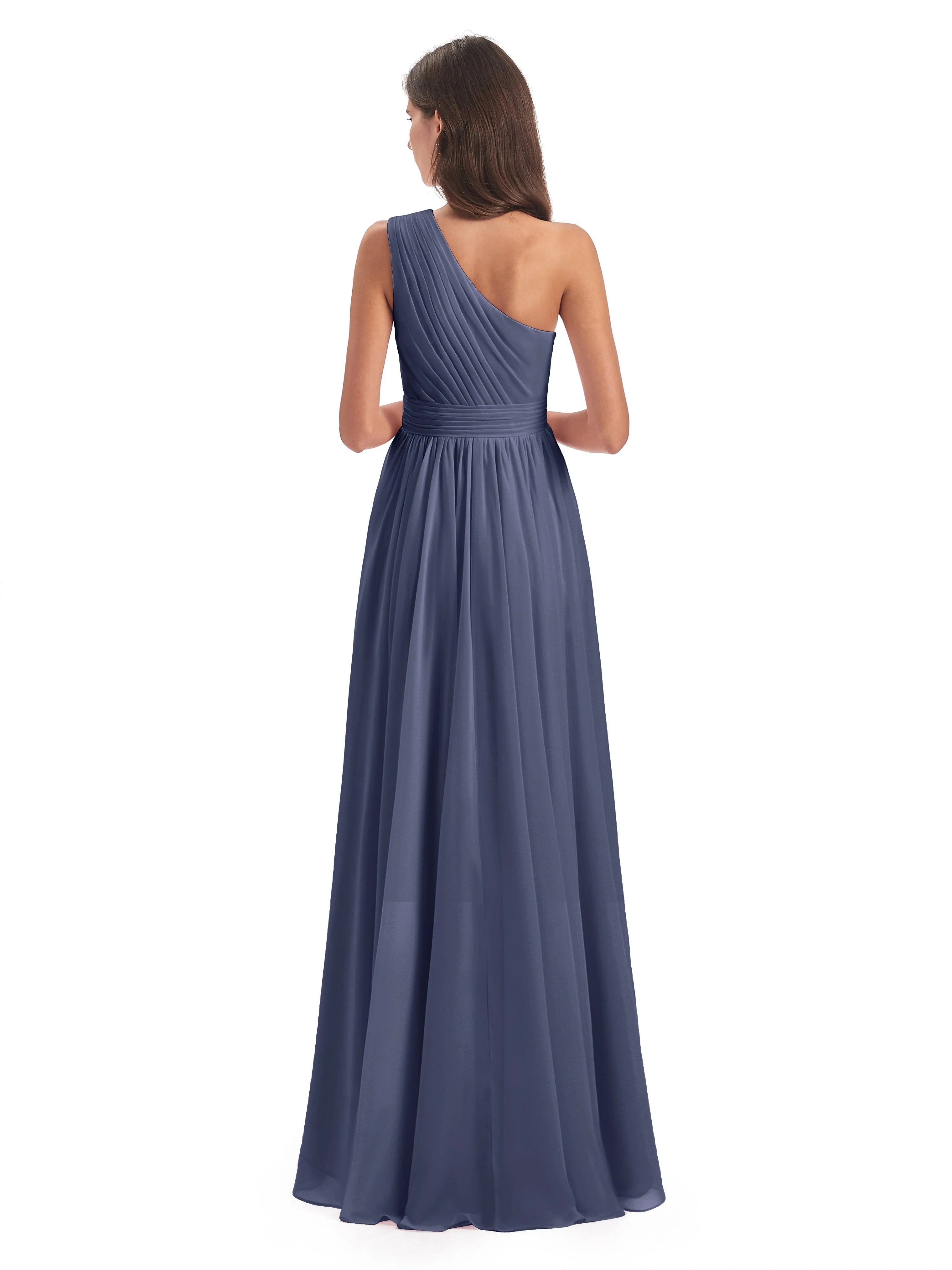 Rose Pretty Asymmetrical Chiffon Bridesmaid Dresses