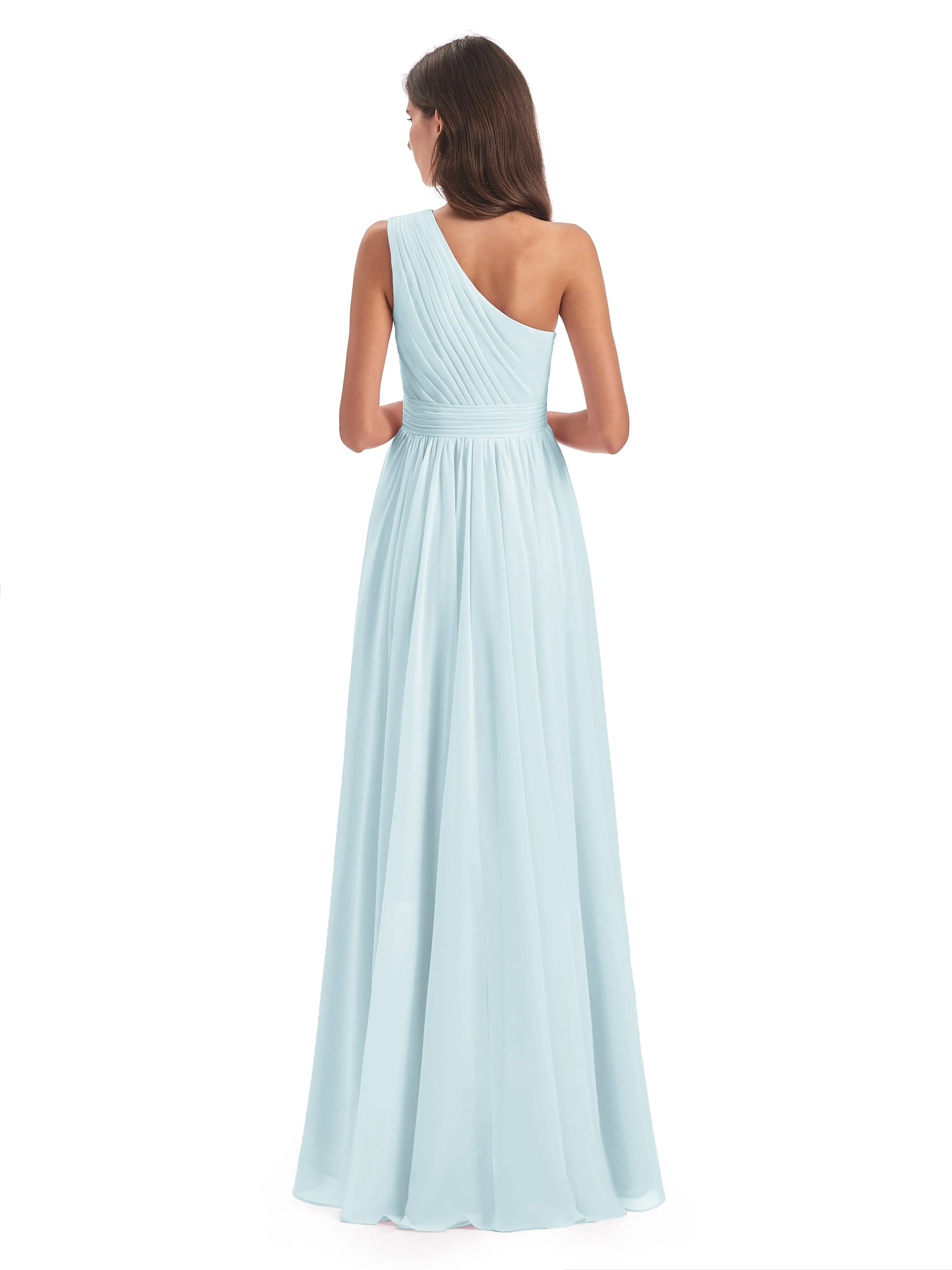 Rose Pretty Asymmetrical Chiffon Bridesmaid Dresses