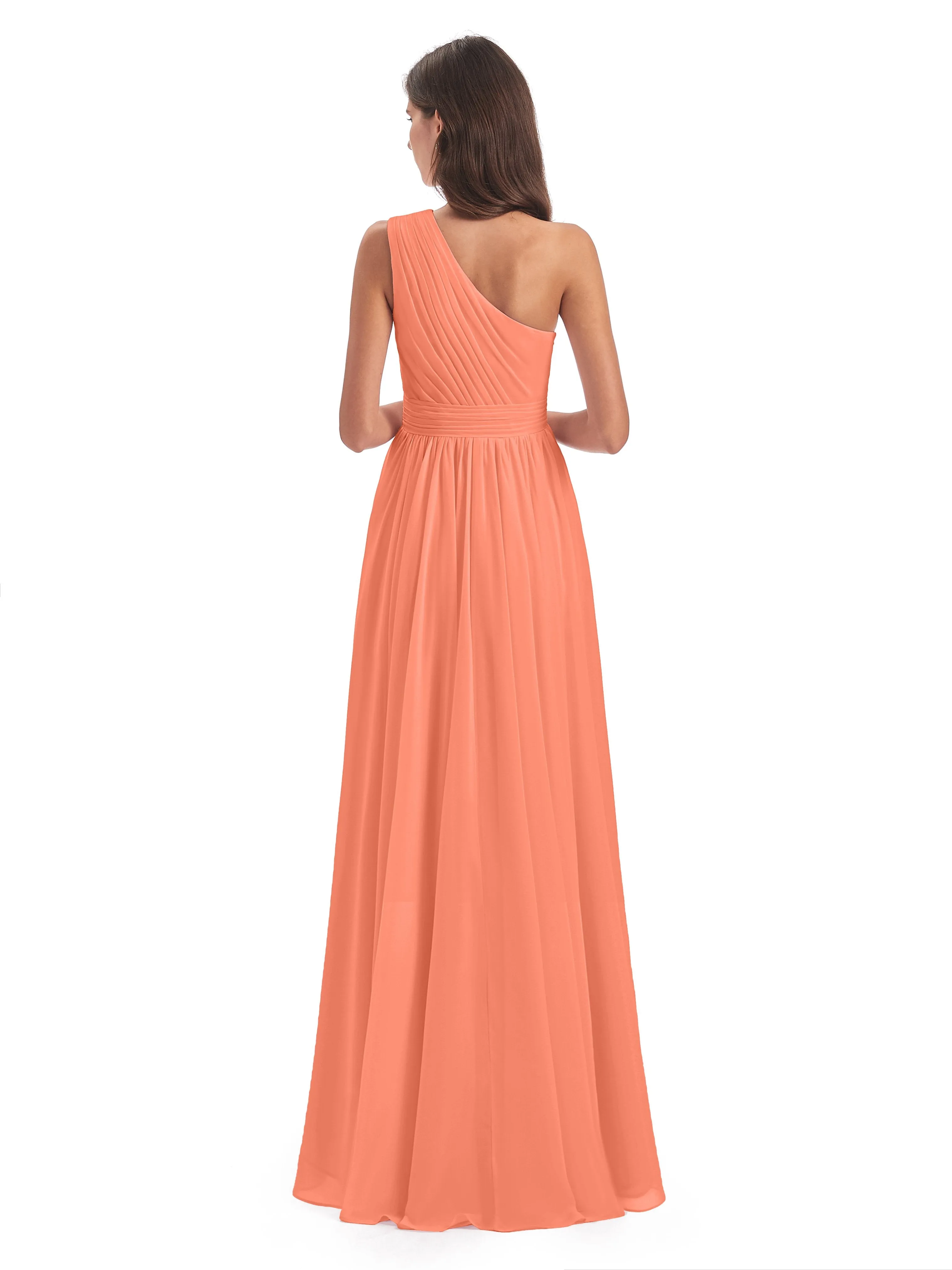 Rose Pretty Asymmetrical Chiffon Bridesmaid Dresses