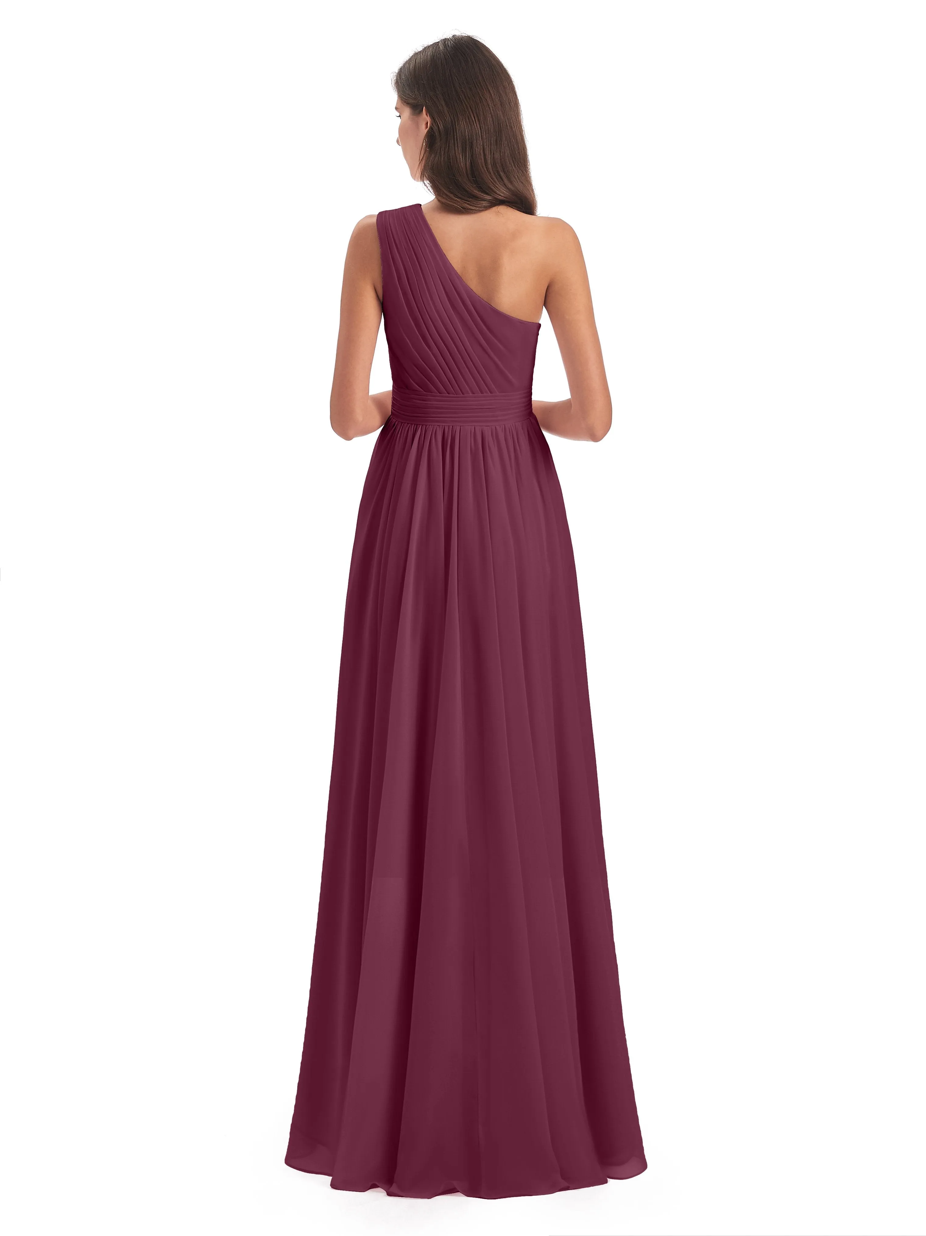 Rose Pretty Asymmetrical Chiffon Bridesmaid Dresses