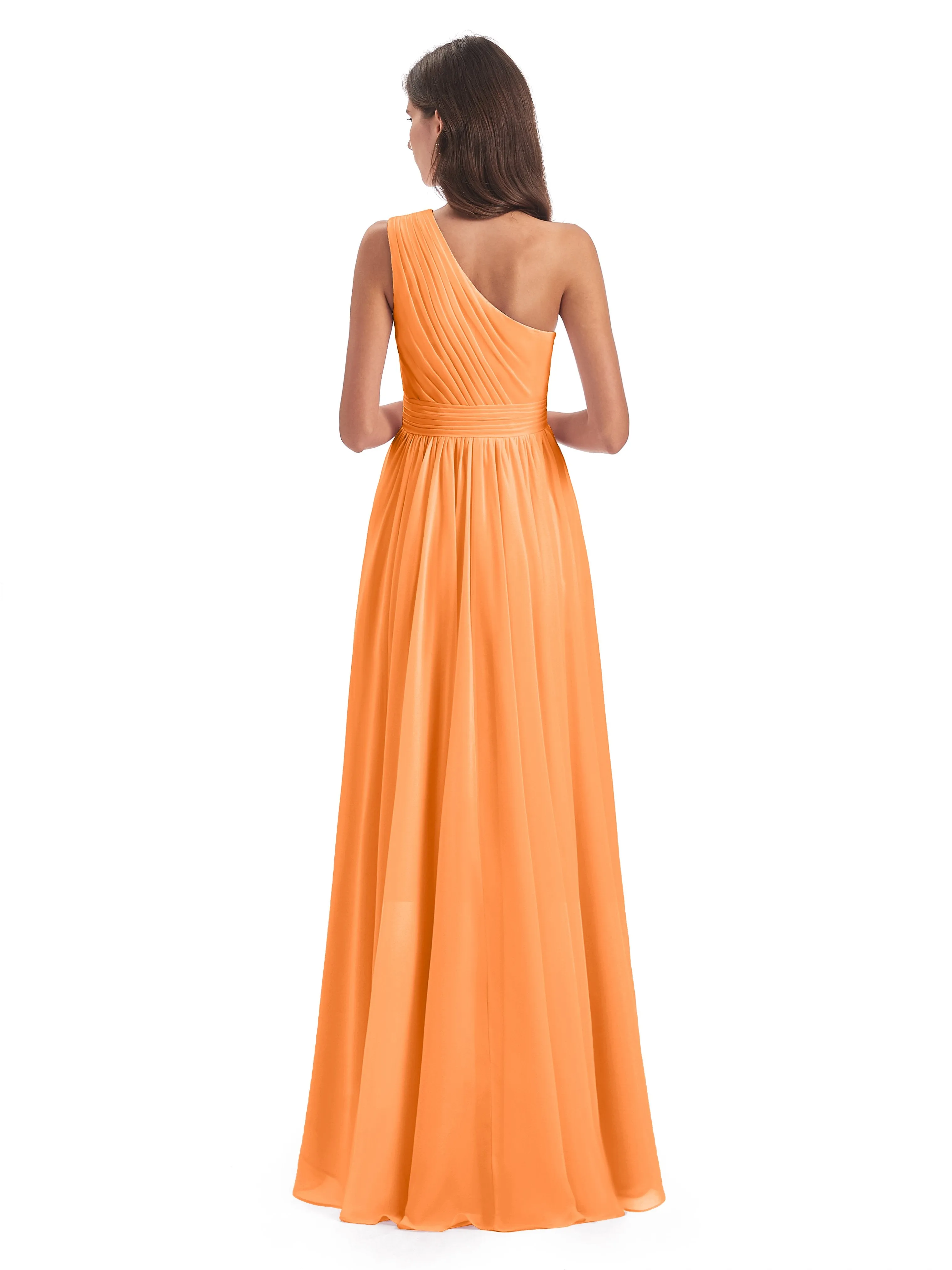 Rose Pretty Asymmetrical Chiffon Bridesmaid Dresses