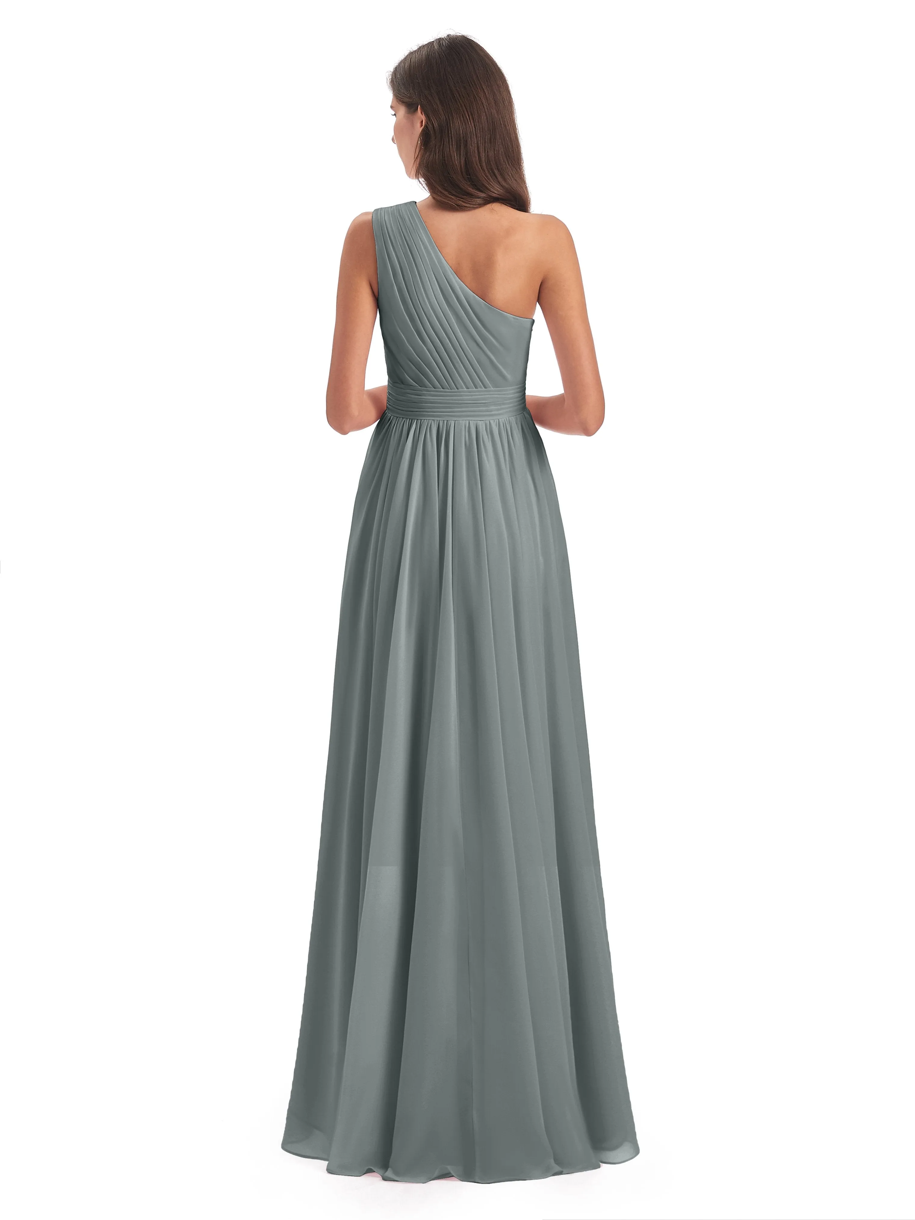 Rose Pretty Asymmetrical Chiffon Bridesmaid Dresses