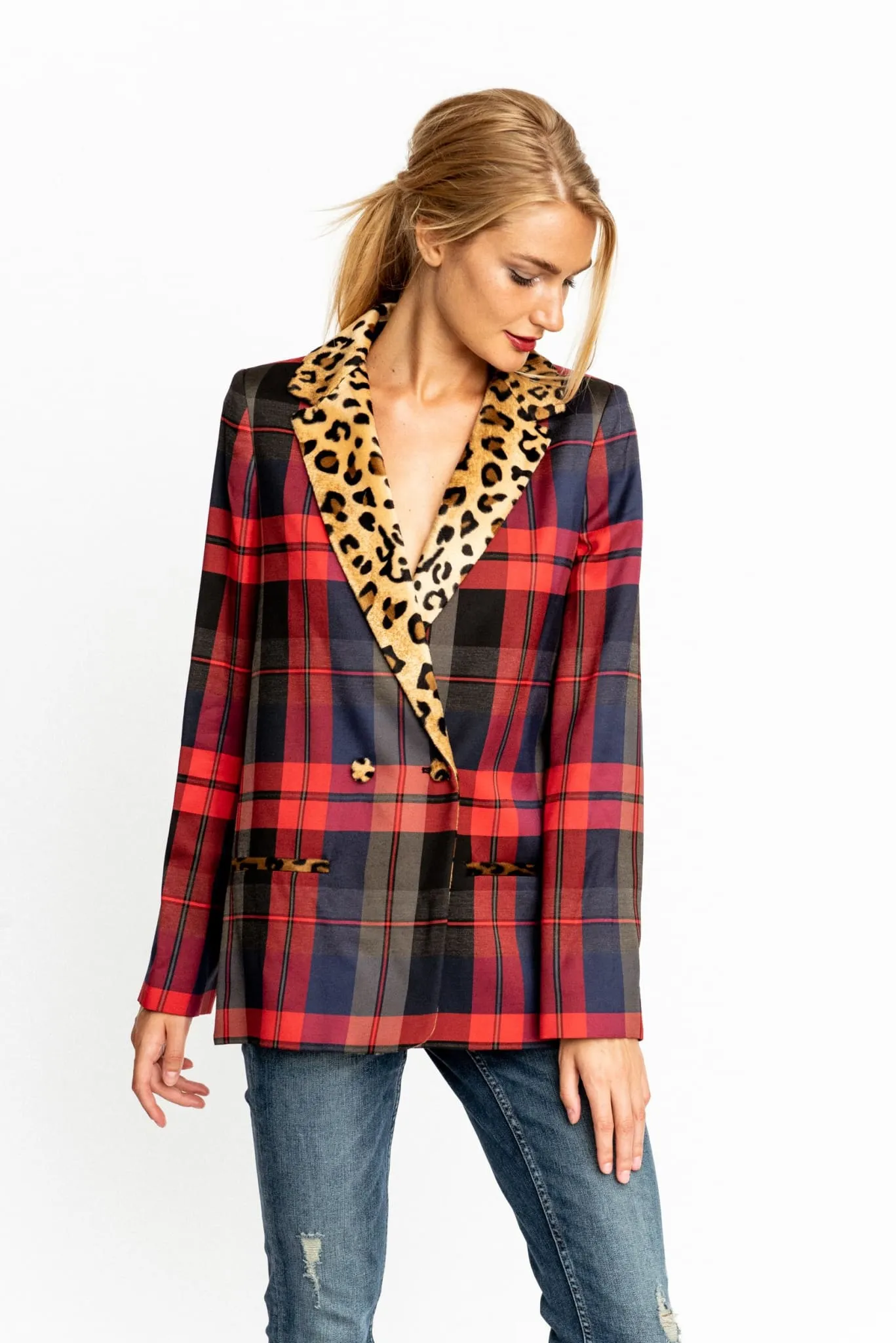 Royal Plaid Clair Blazer