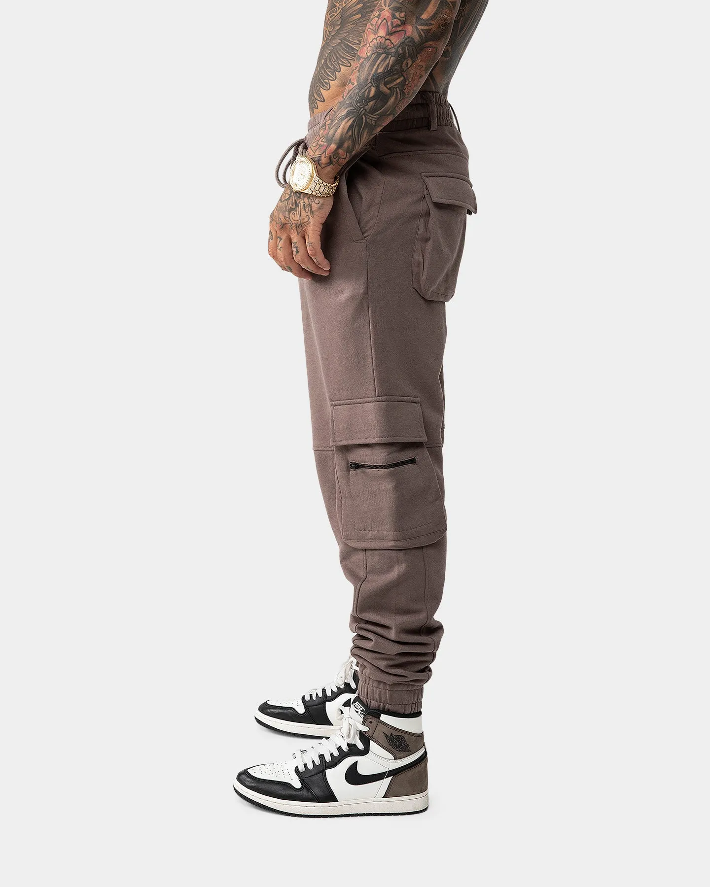 Saint Morta Espionage Military Track Pants Dark Brown