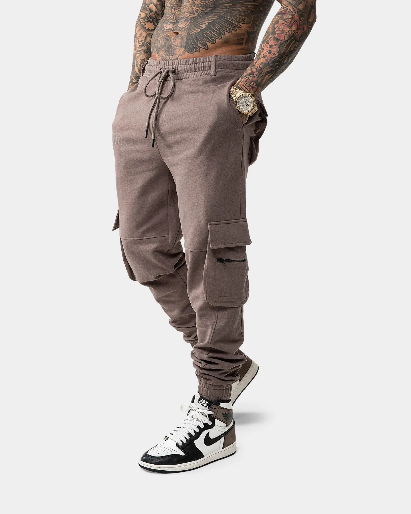 Saint Morta Espionage Military Track Pants Dark Brown