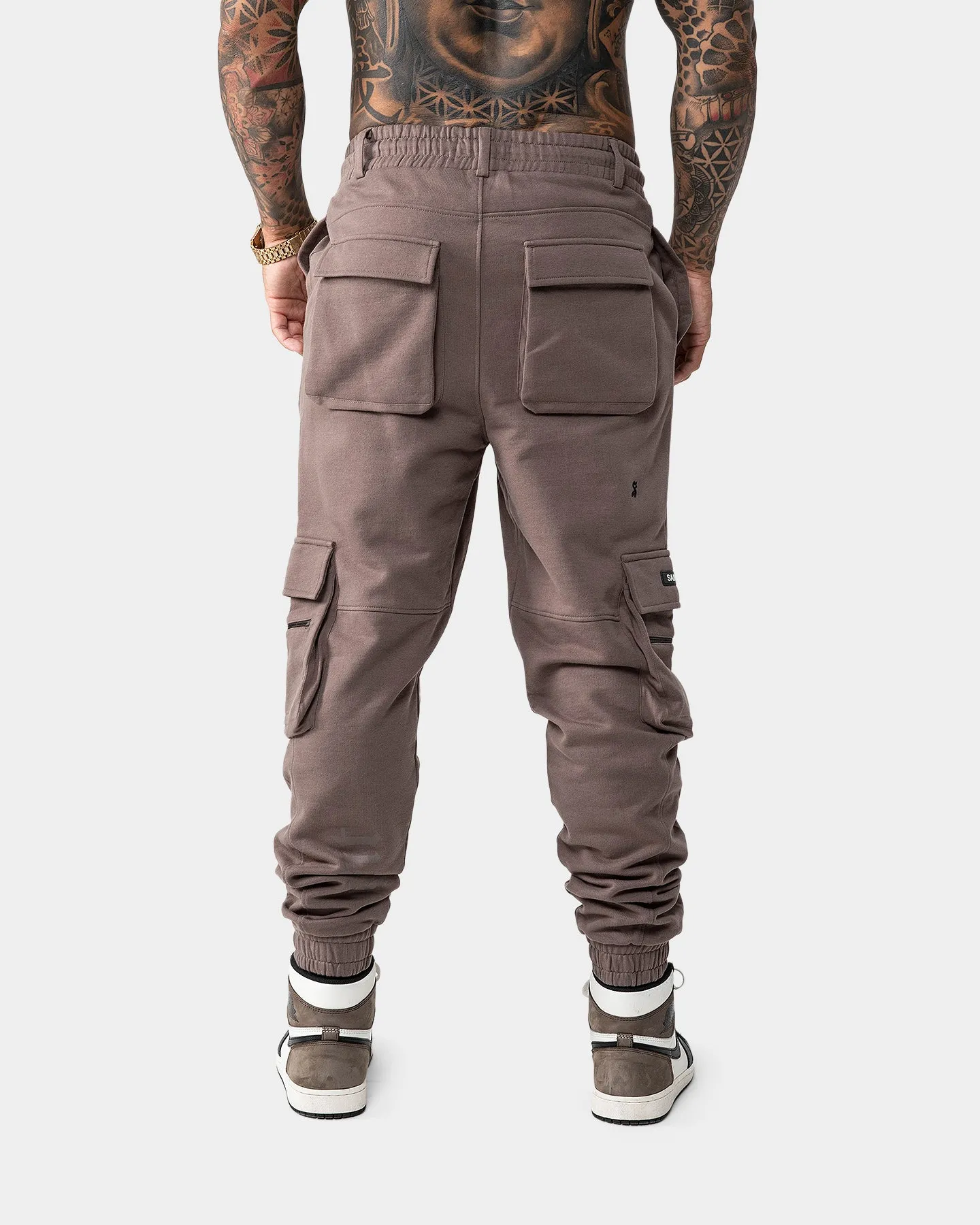 Saint Morta Espionage Military Track Pants Dark Brown