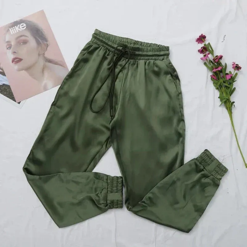 Satin Jogger Sweatpants