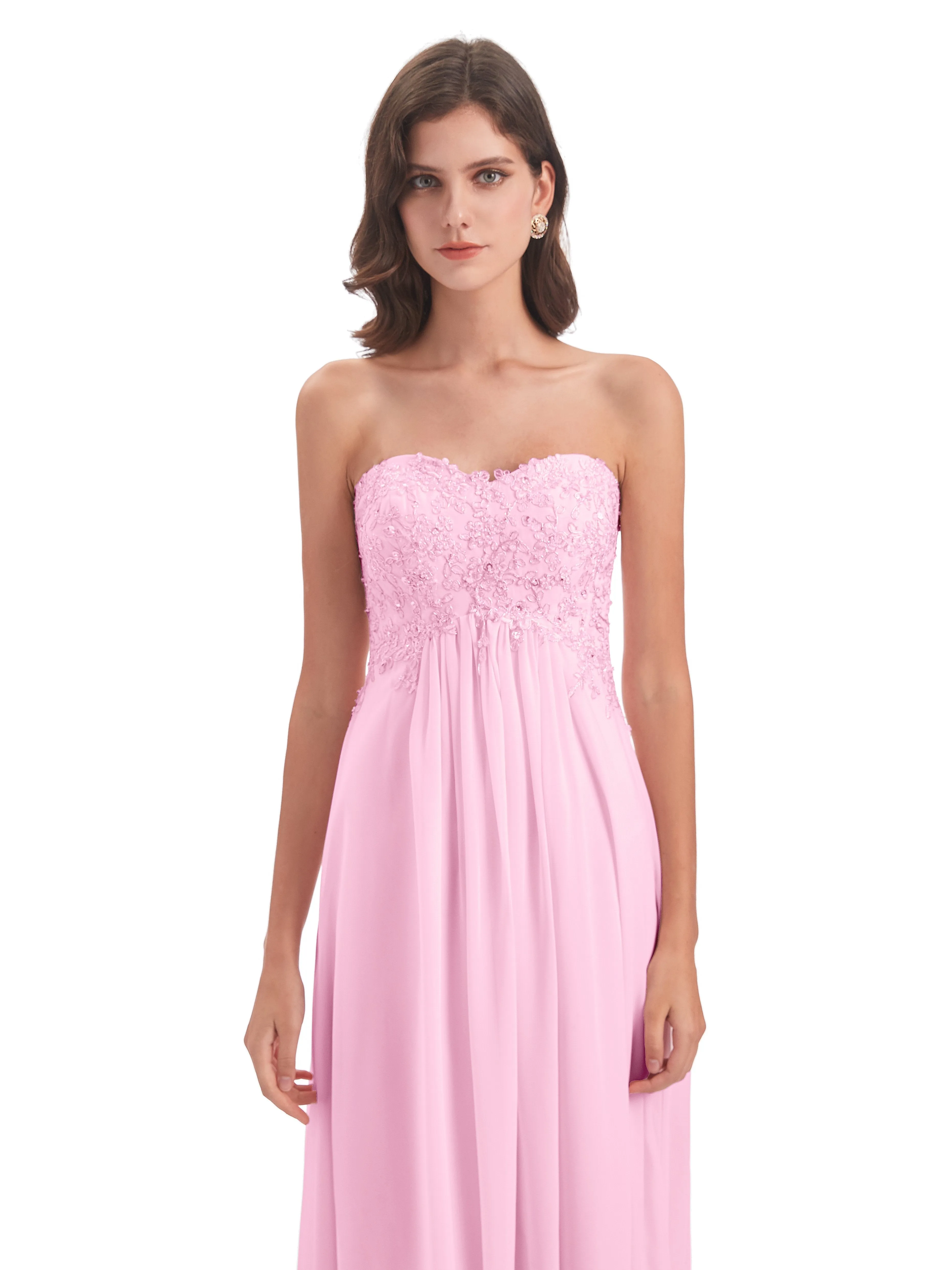 Scarlett Cute Sweetheart Sweep-Brush Train Bridesmaid Dresses