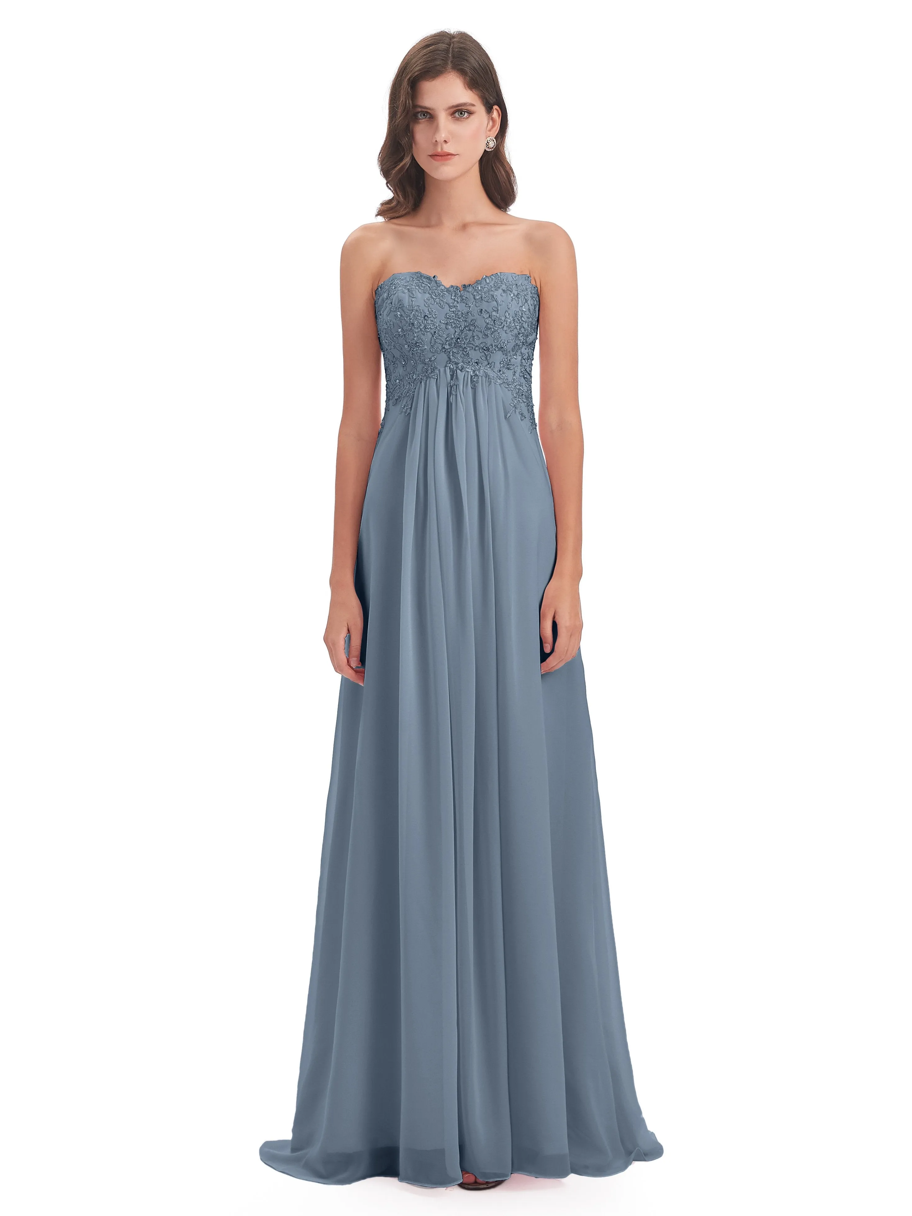 Scarlett Cute Sweetheart Sweep-Brush Train Bridesmaid Dresses