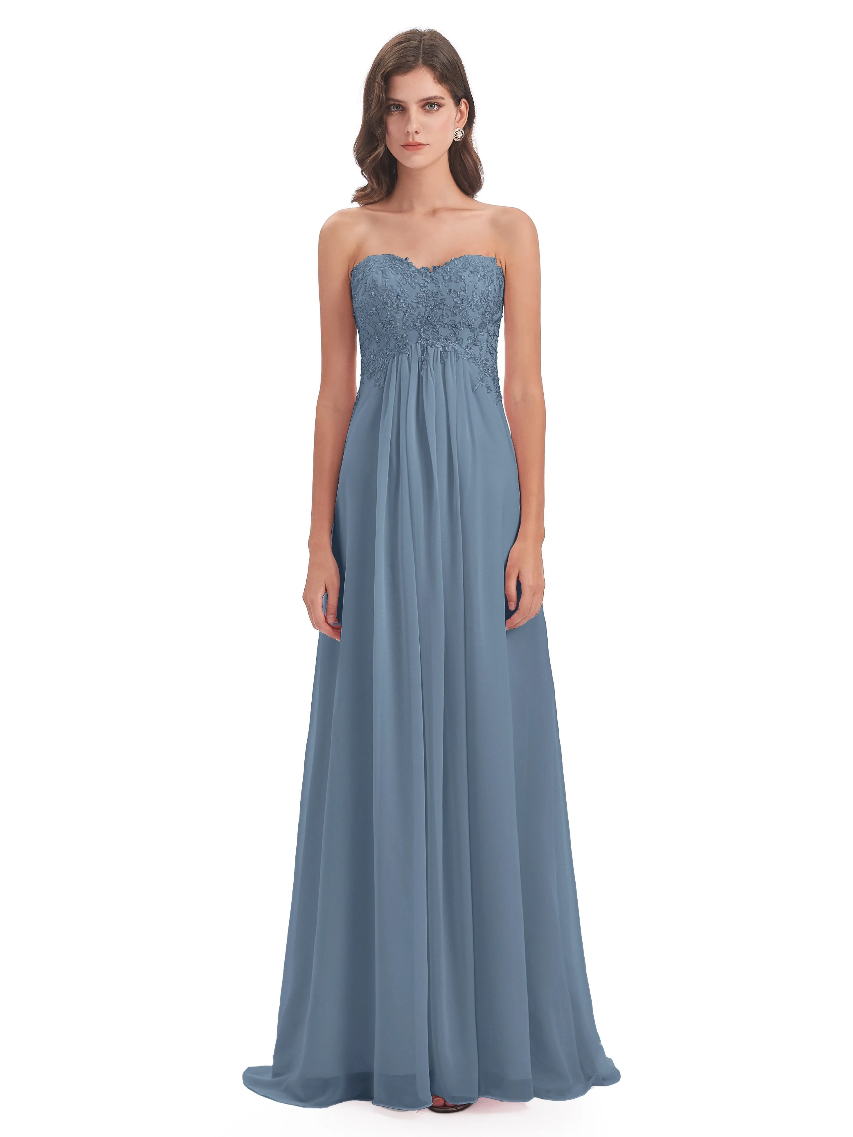 Scarlett Cute Sweetheart Sweep-Brush Train Bridesmaid Dresses