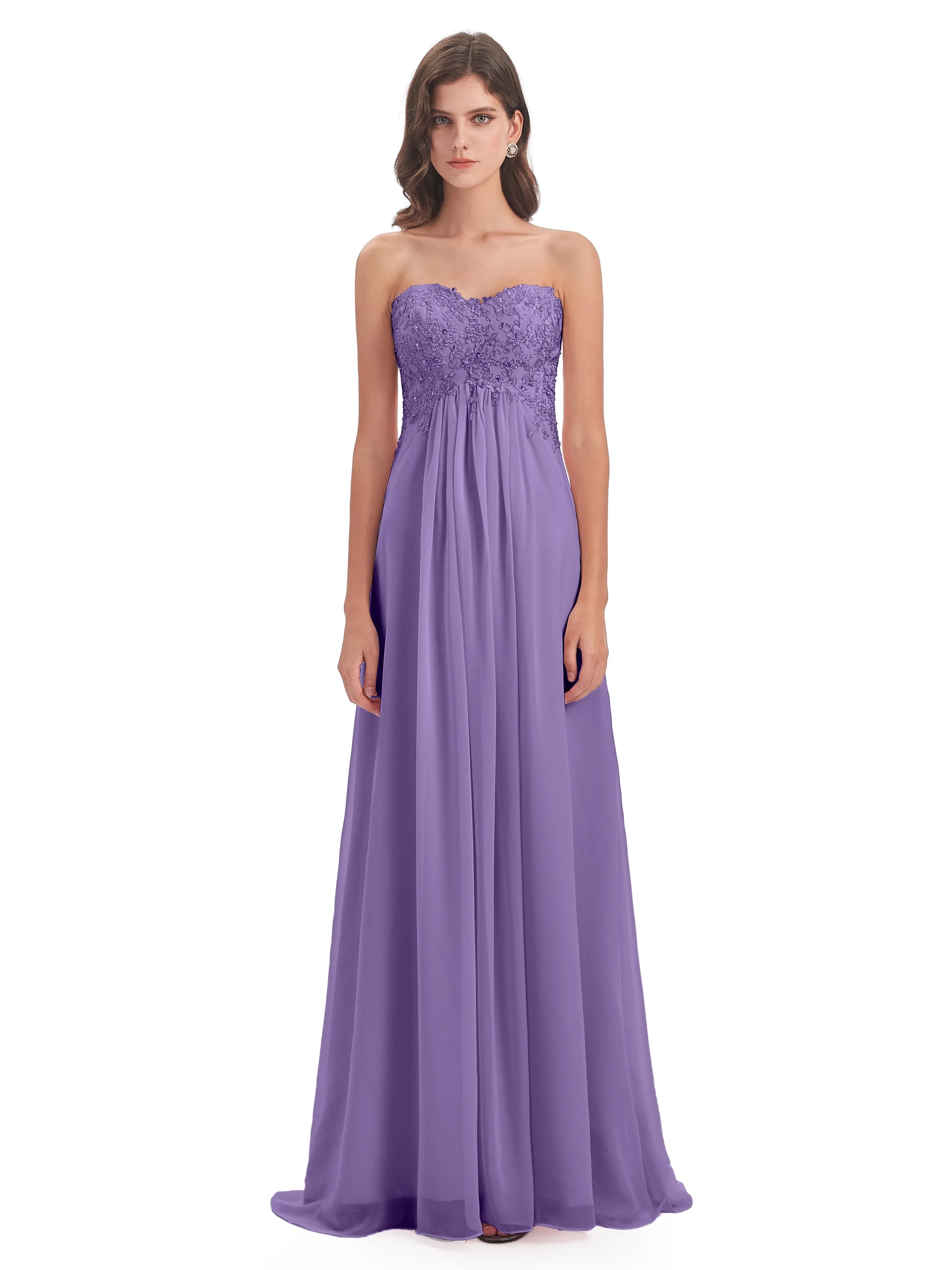 Scarlett Cute Sweetheart Sweep-Brush Train Bridesmaid Dresses