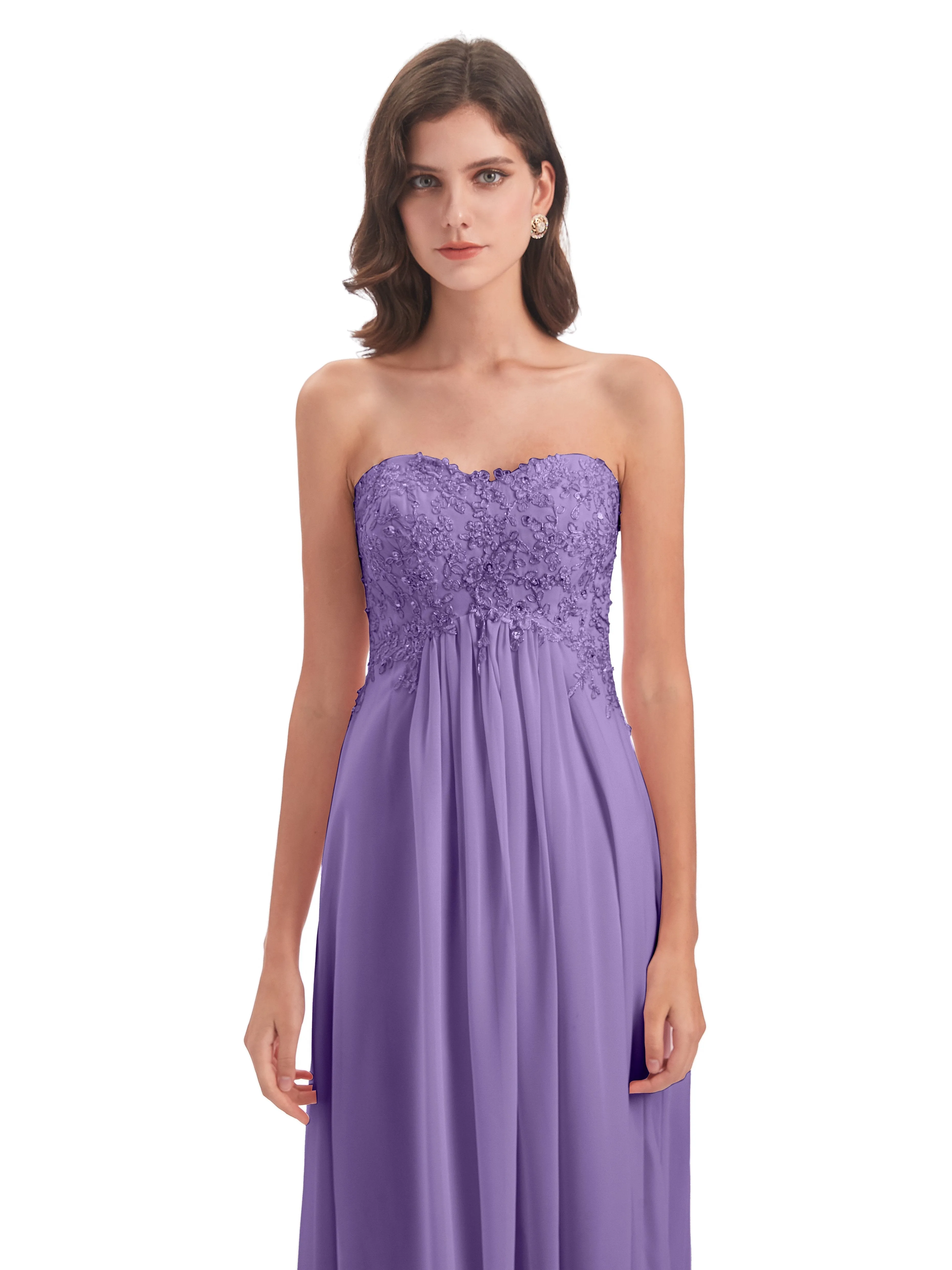 Scarlett Cute Sweetheart Sweep-Brush Train Bridesmaid Dresses