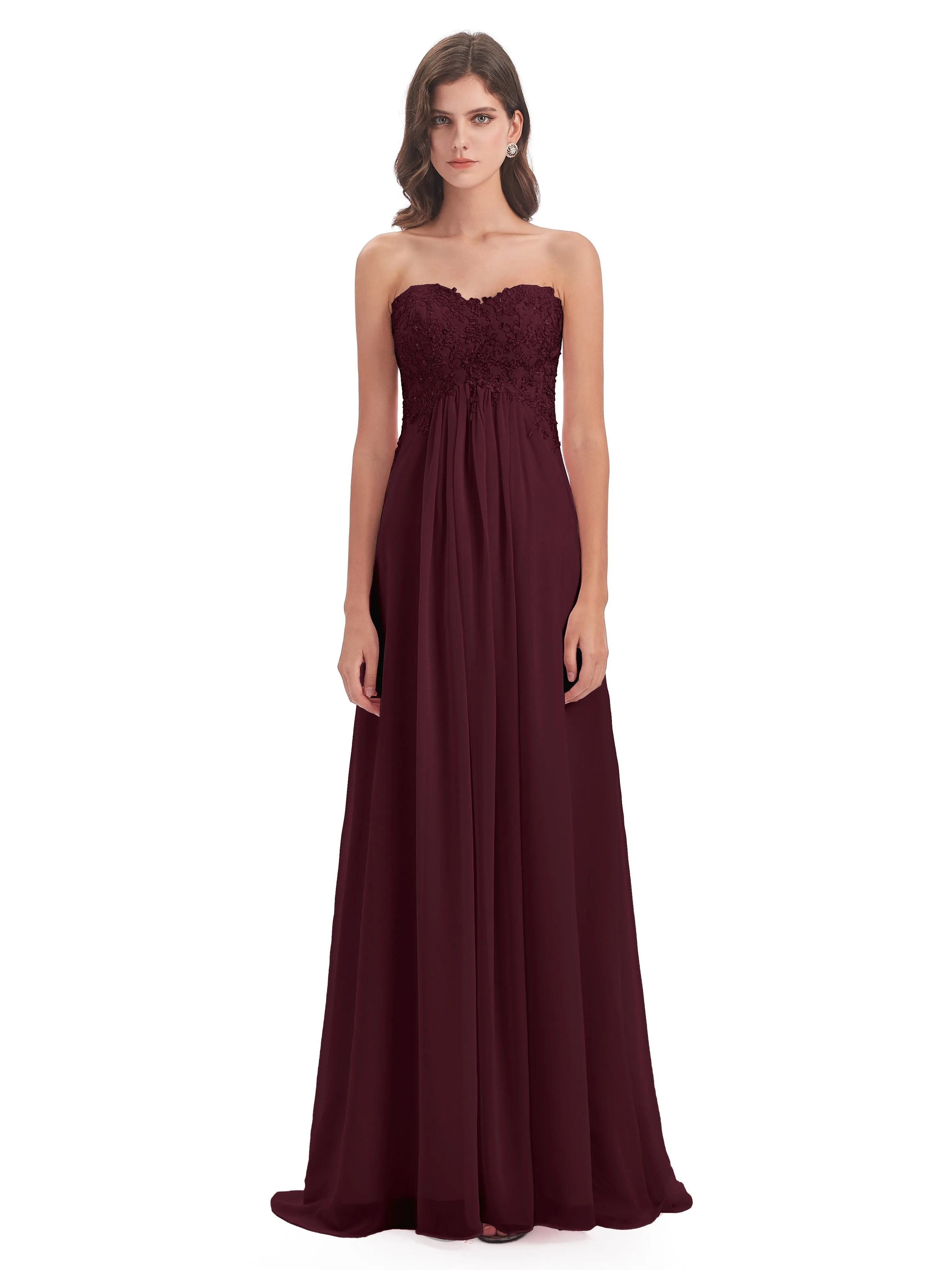 Scarlett Cute Sweetheart Sweep-Brush Train Bridesmaid Dresses