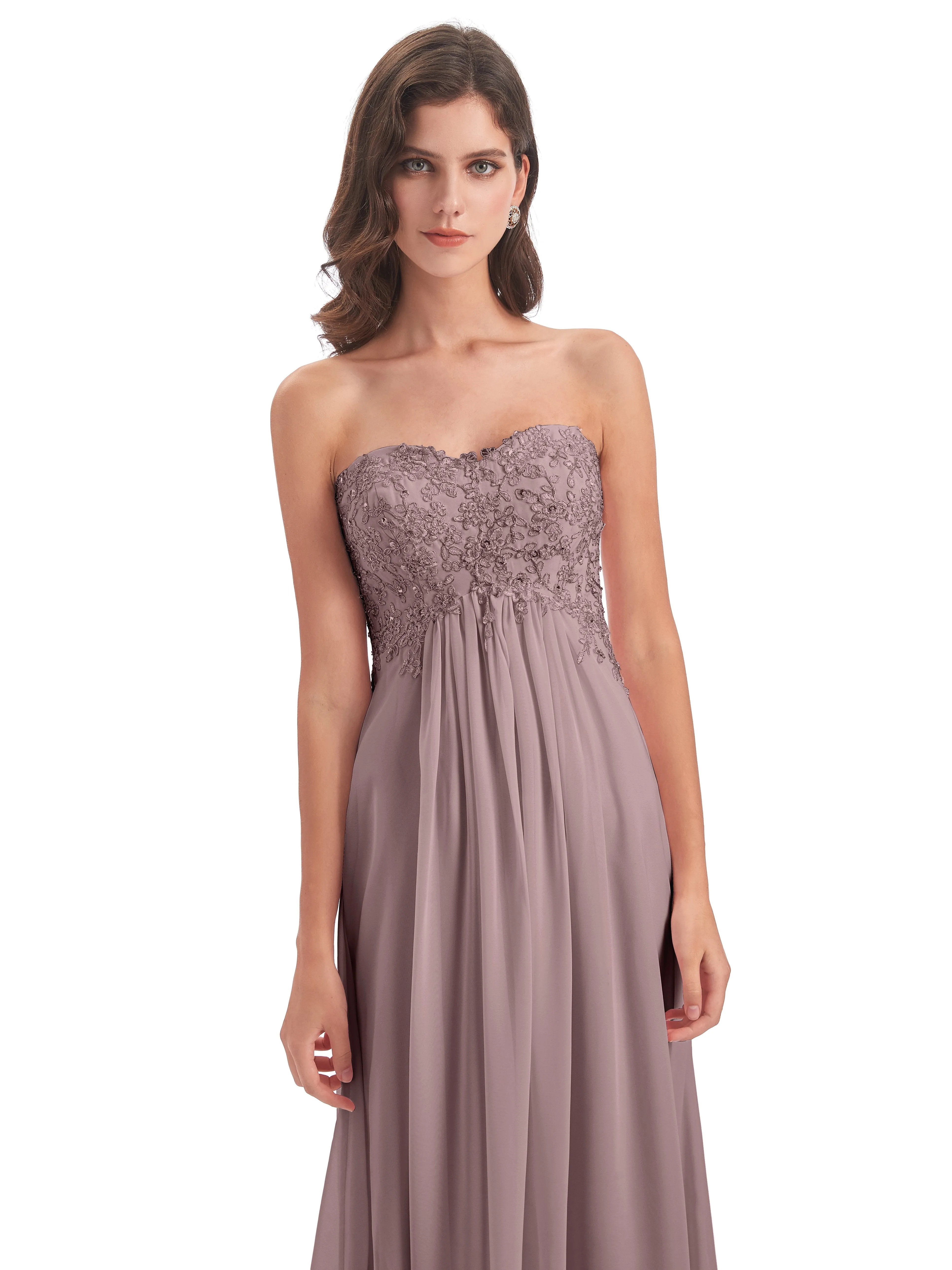 Scarlett Cute Sweetheart Sweep-Brush Train Bridesmaid Dresses