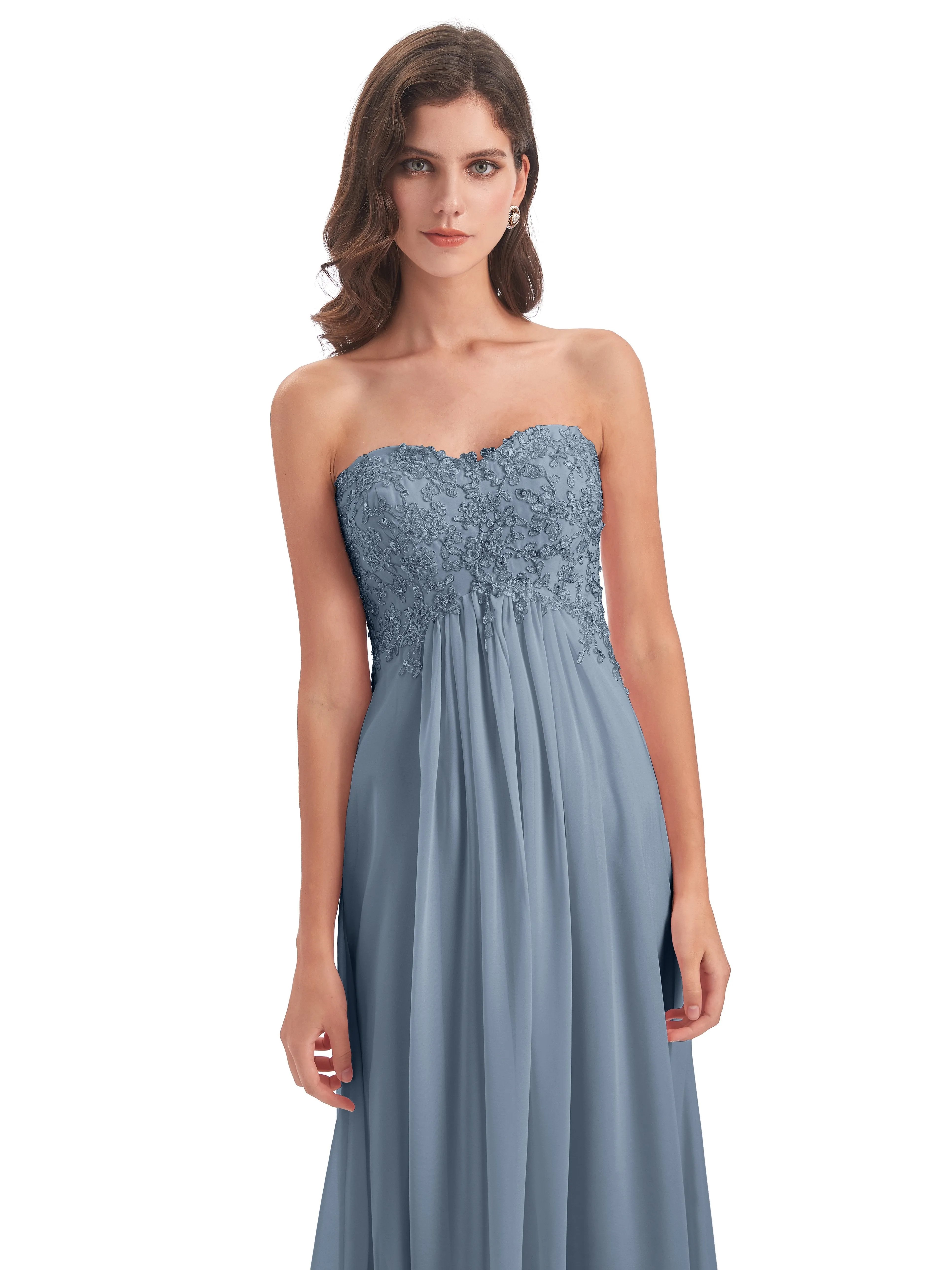 Scarlett Cute Sweetheart Sweep-Brush Train Bridesmaid Dresses