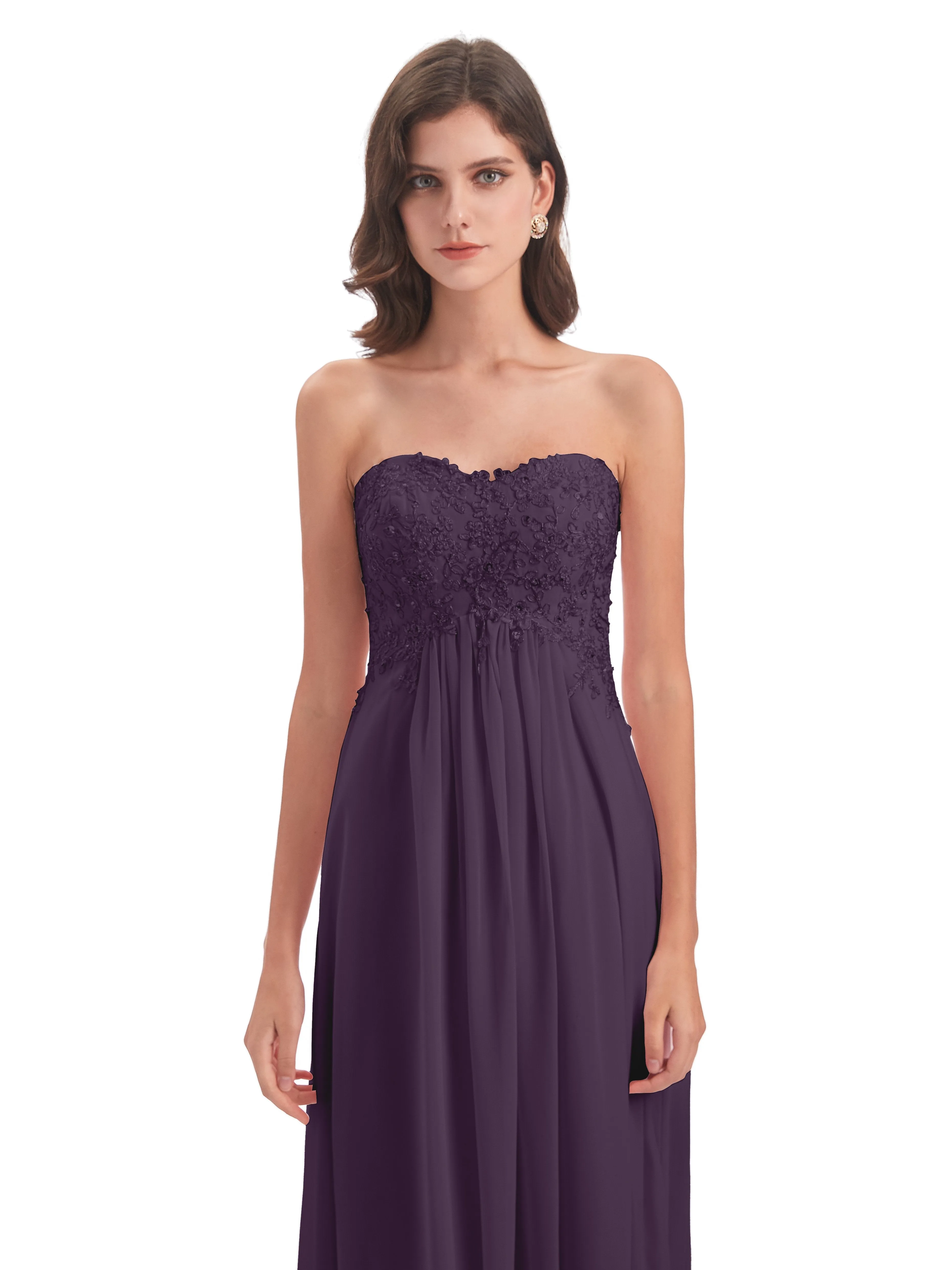 Scarlett Cute Sweetheart Sweep-Brush Train Bridesmaid Dresses