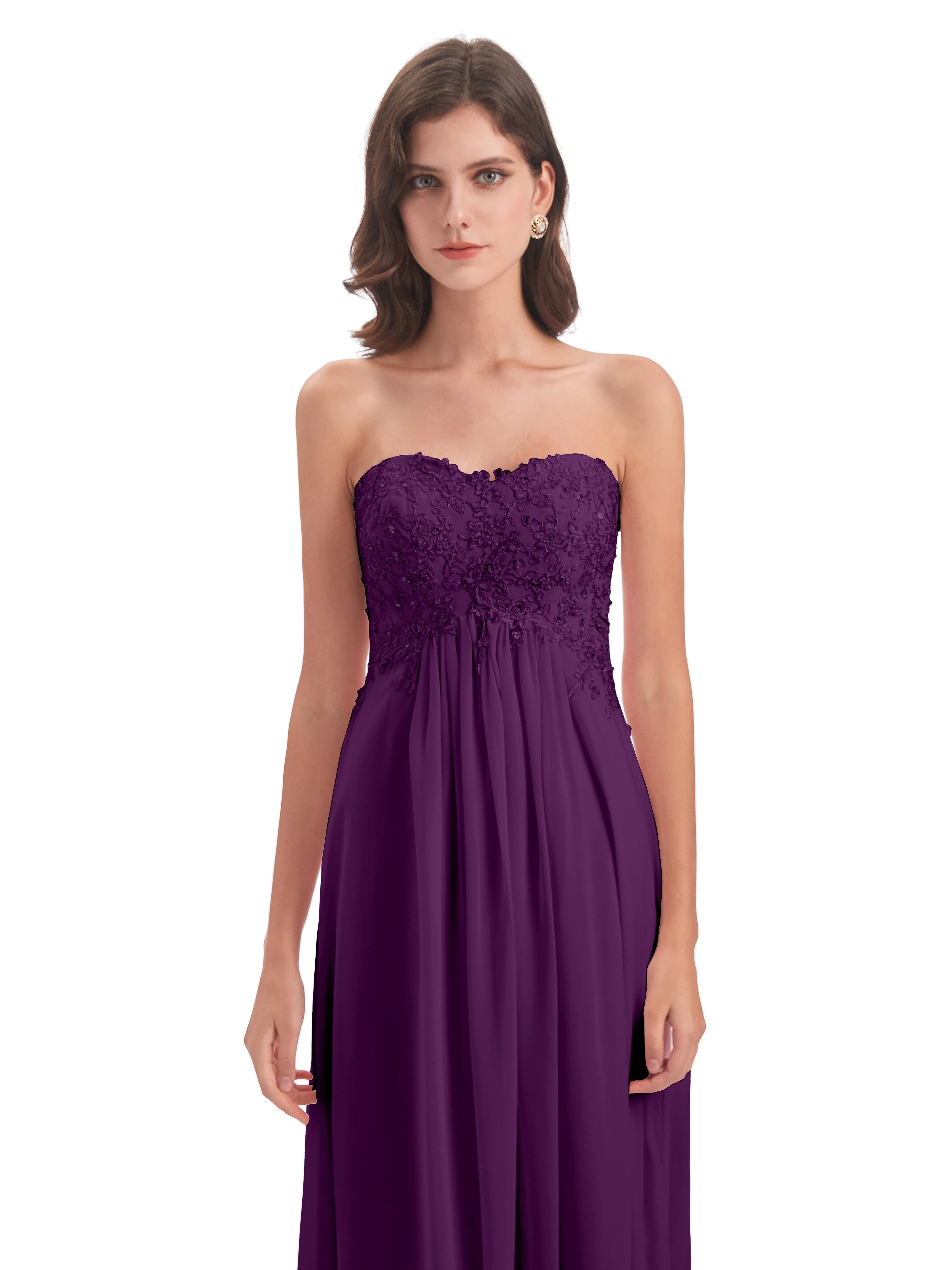 Scarlett Cute Sweetheart Sweep-Brush Train Bridesmaid Dresses