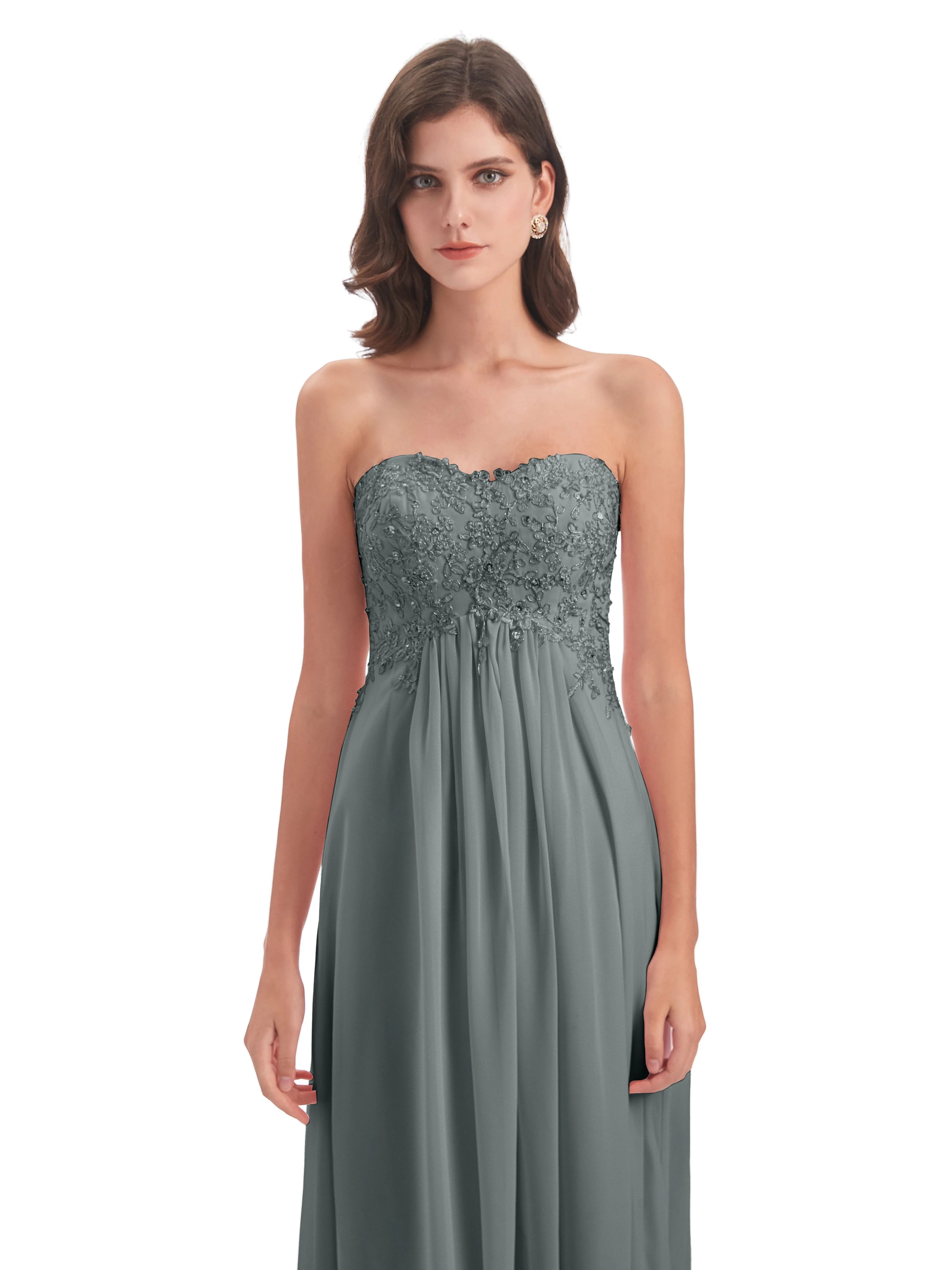 Scarlett Cute Sweetheart Sweep-Brush Train Bridesmaid Dresses