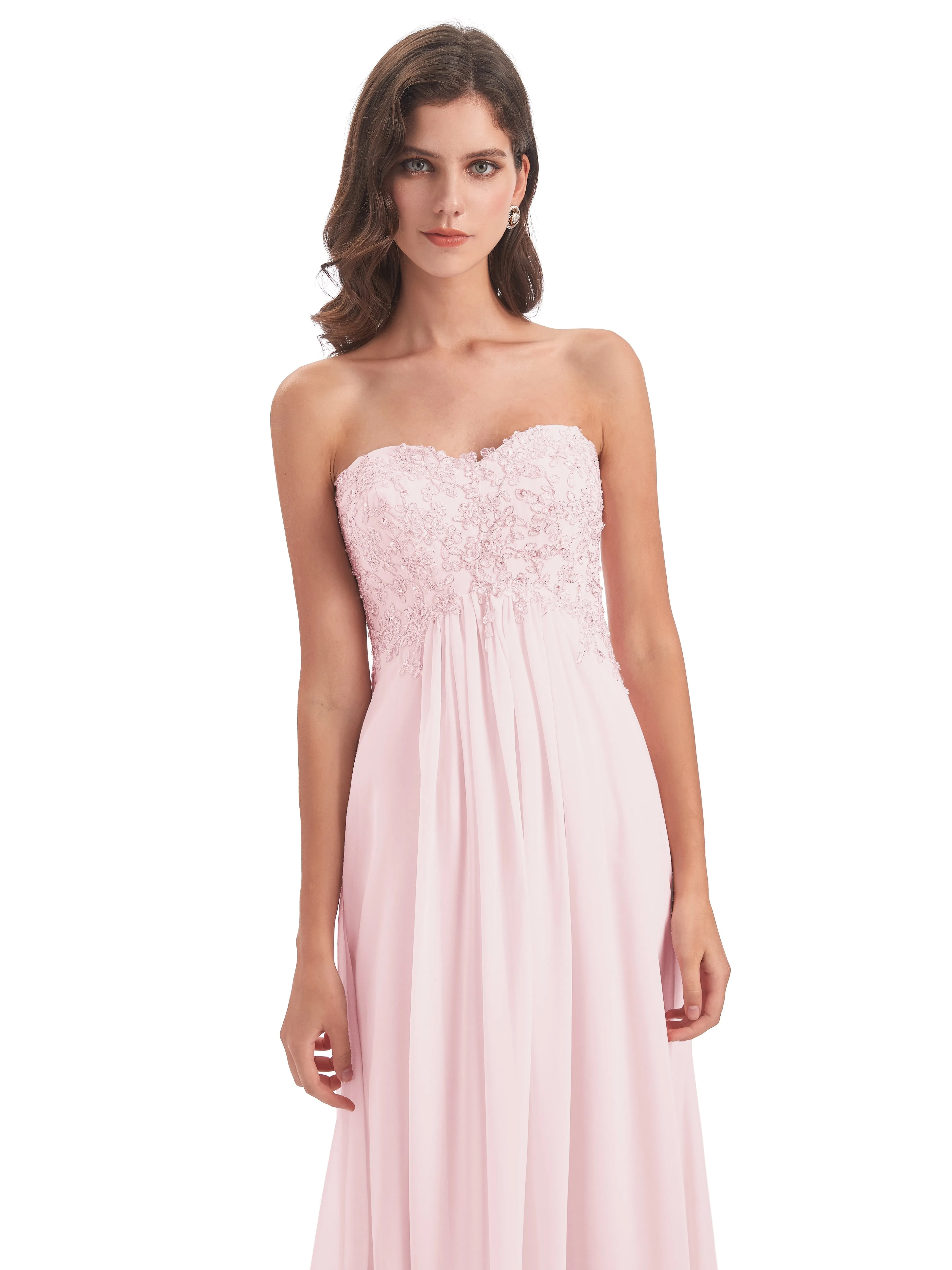 Scarlett Cute Sweetheart Sweep-Brush Train Bridesmaid Dresses