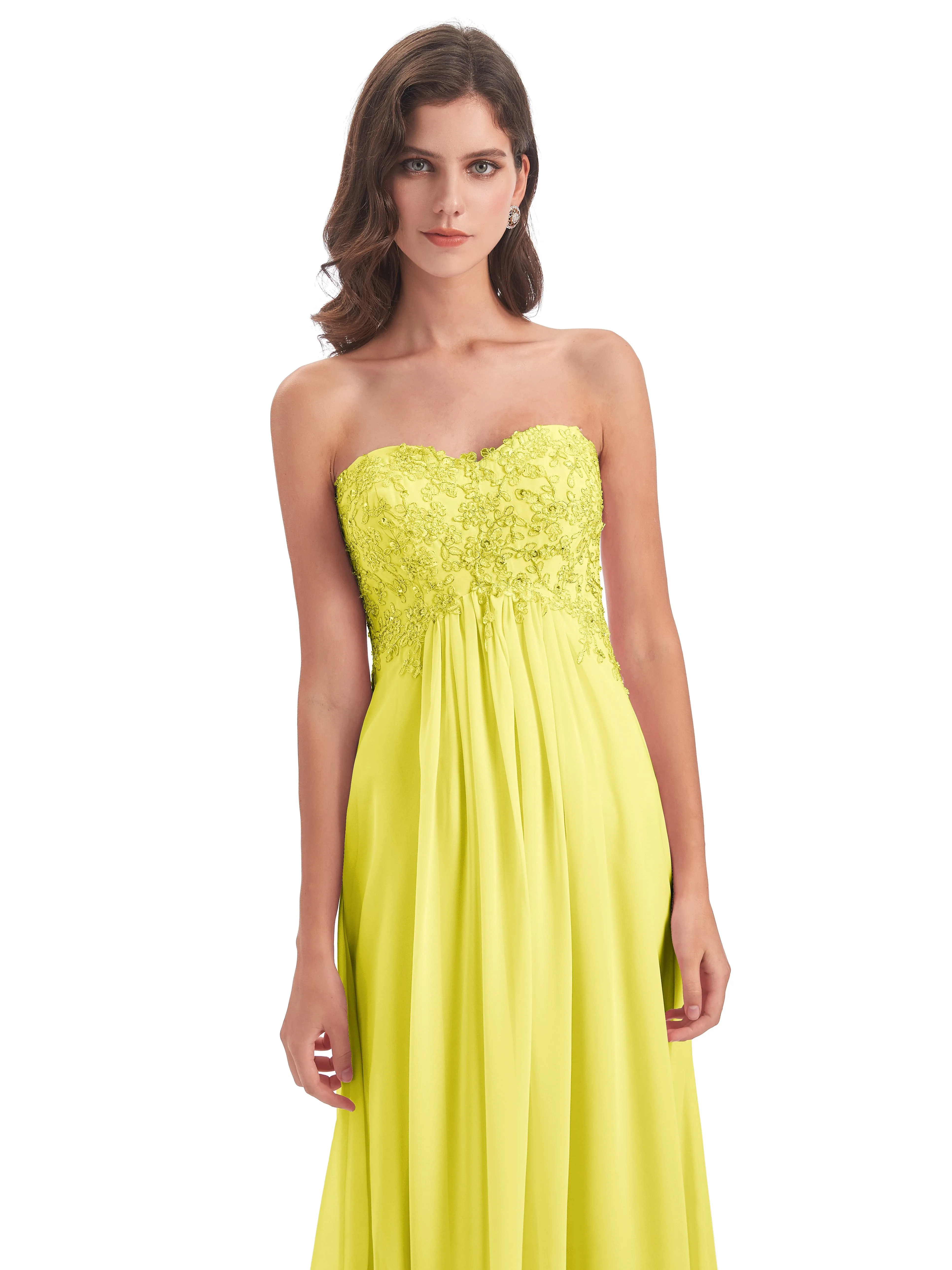 Scarlett Cute Sweetheart Sweep-Brush Train Bridesmaid Dresses