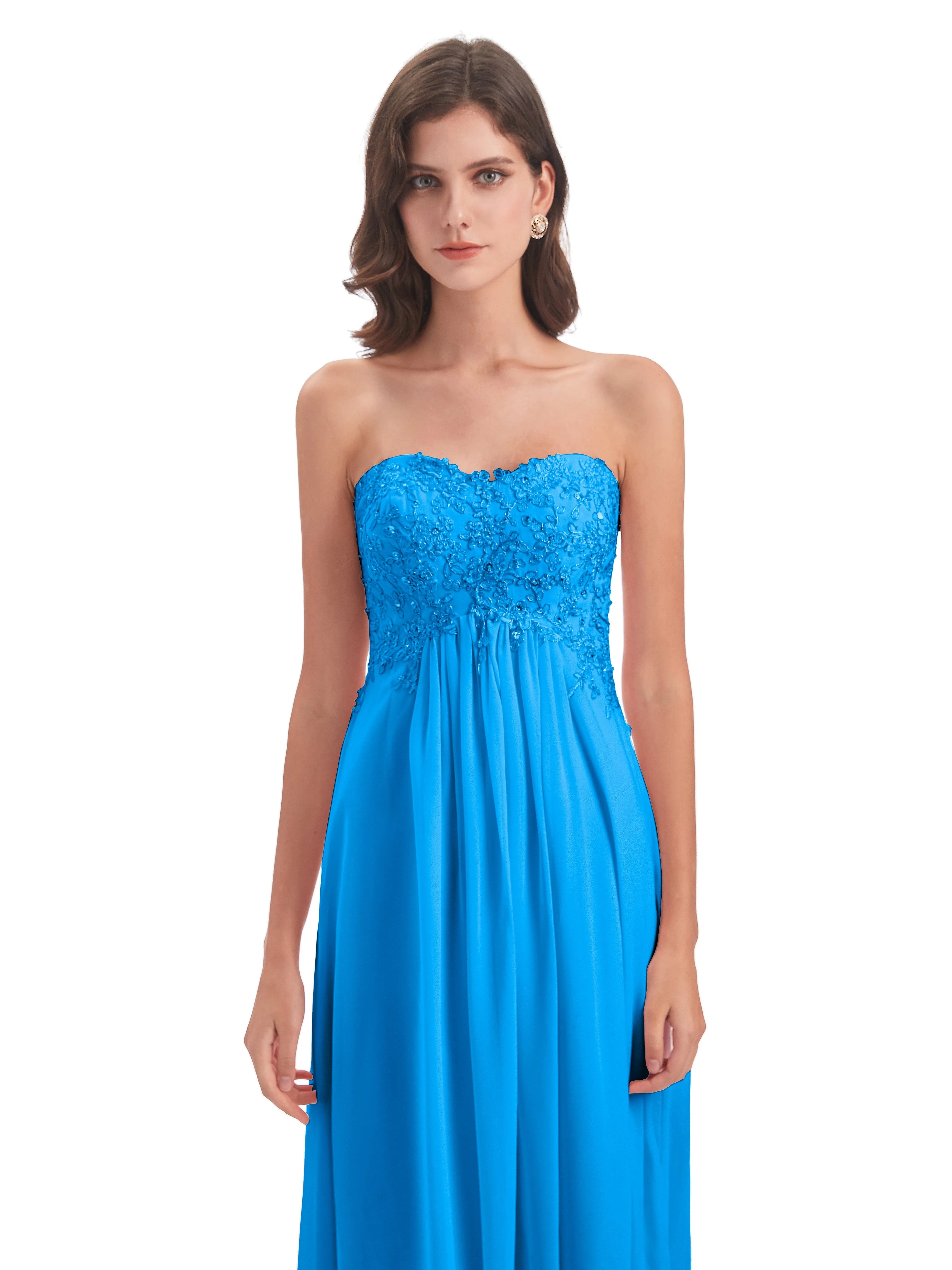 Scarlett Cute Sweetheart Sweep-Brush Train Bridesmaid Dresses