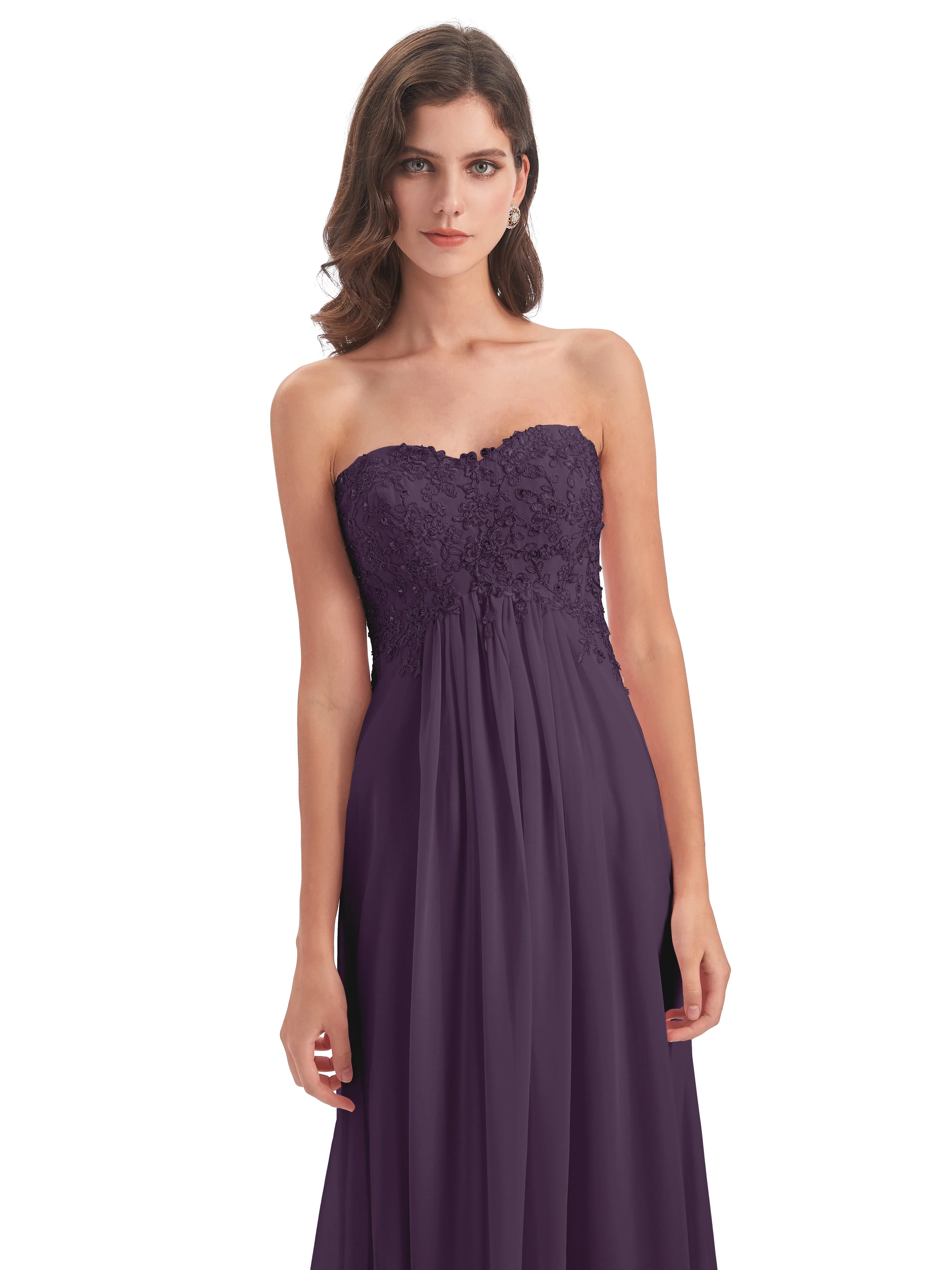 Scarlett Cute Sweetheart Sweep-Brush Train Bridesmaid Dresses