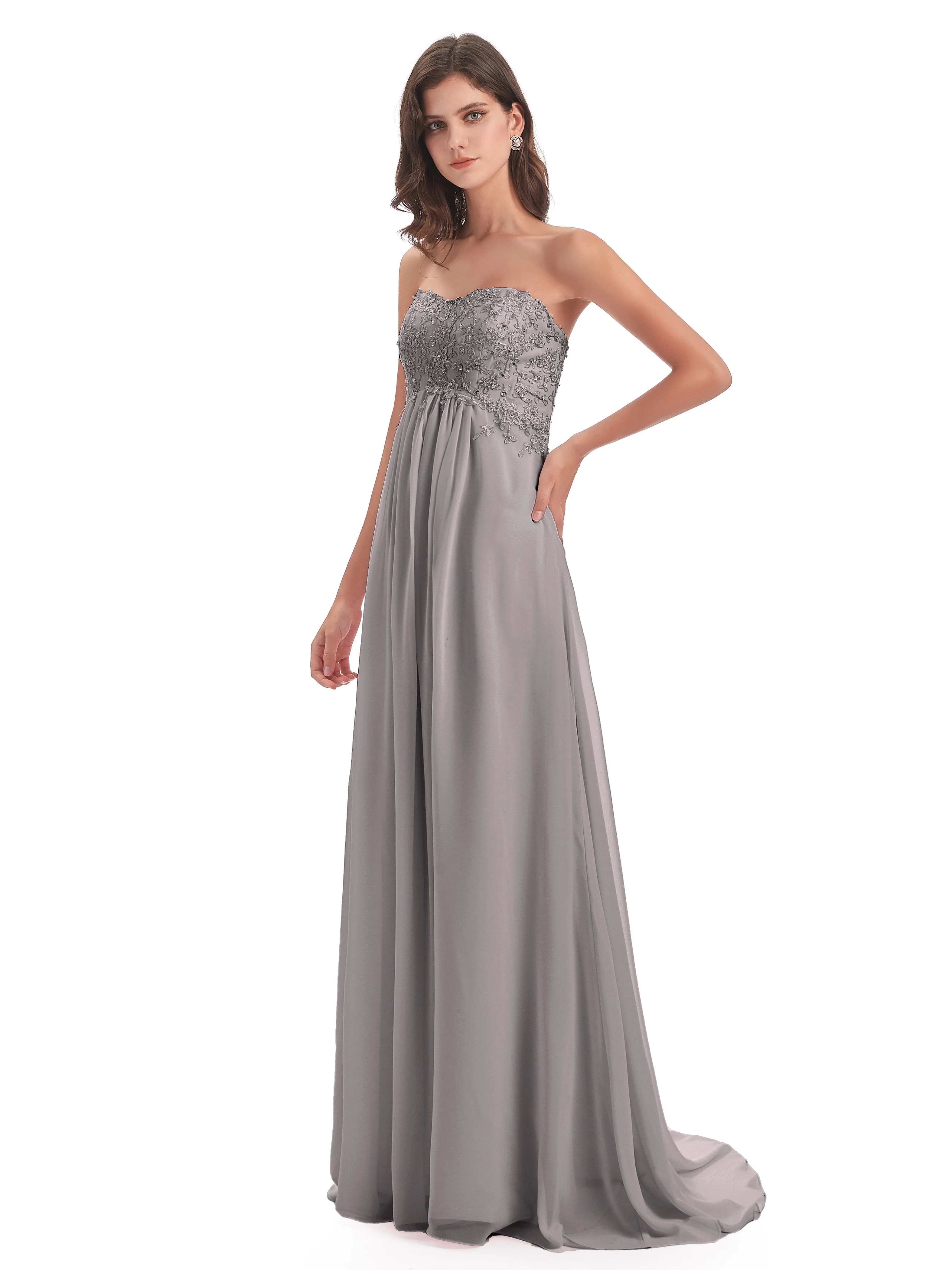 Scarlett Cute Sweetheart Sweep-Brush Train Bridesmaid Dresses