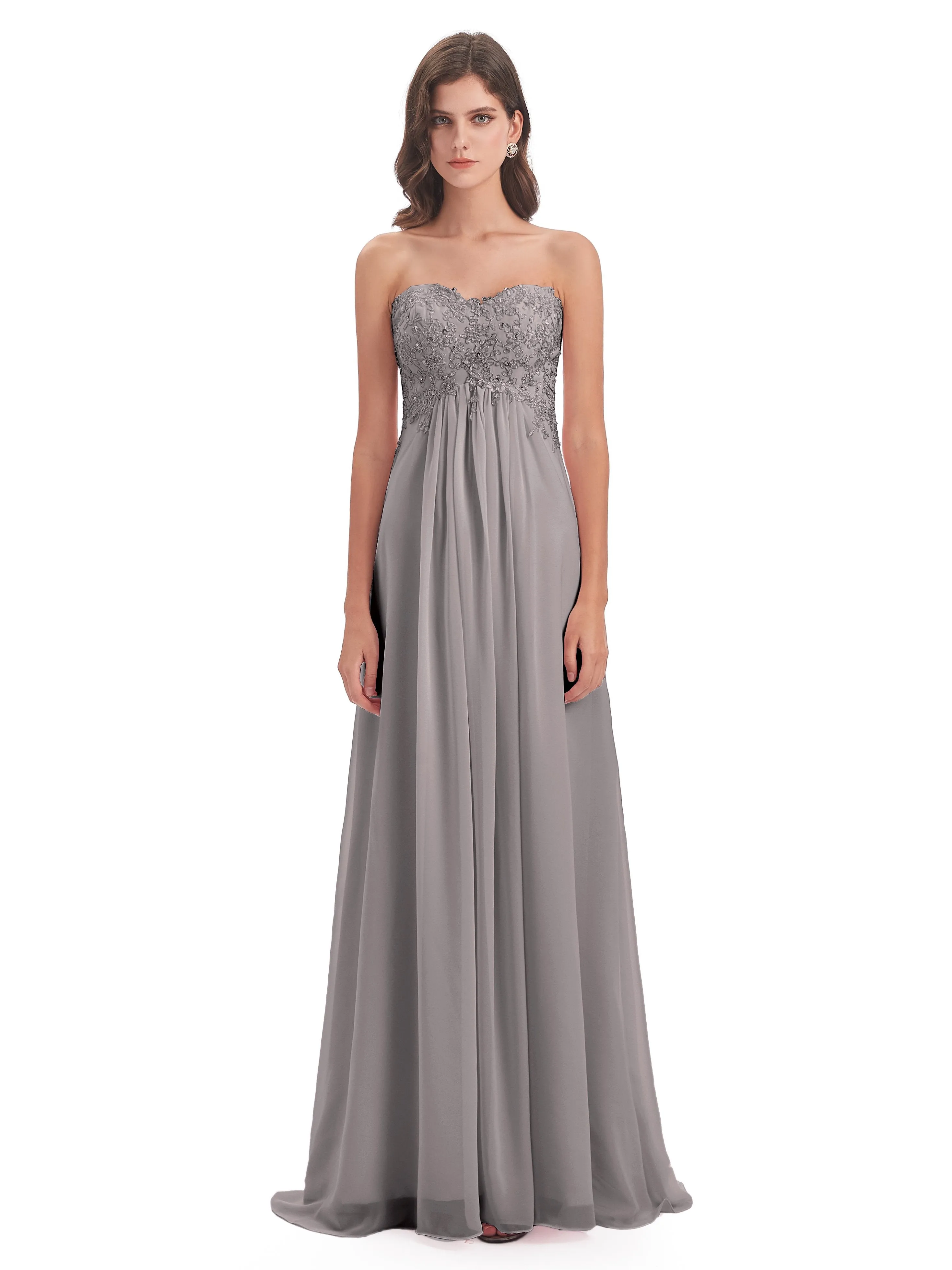 Scarlett Cute Sweetheart Sweep-Brush Train Bridesmaid Dresses