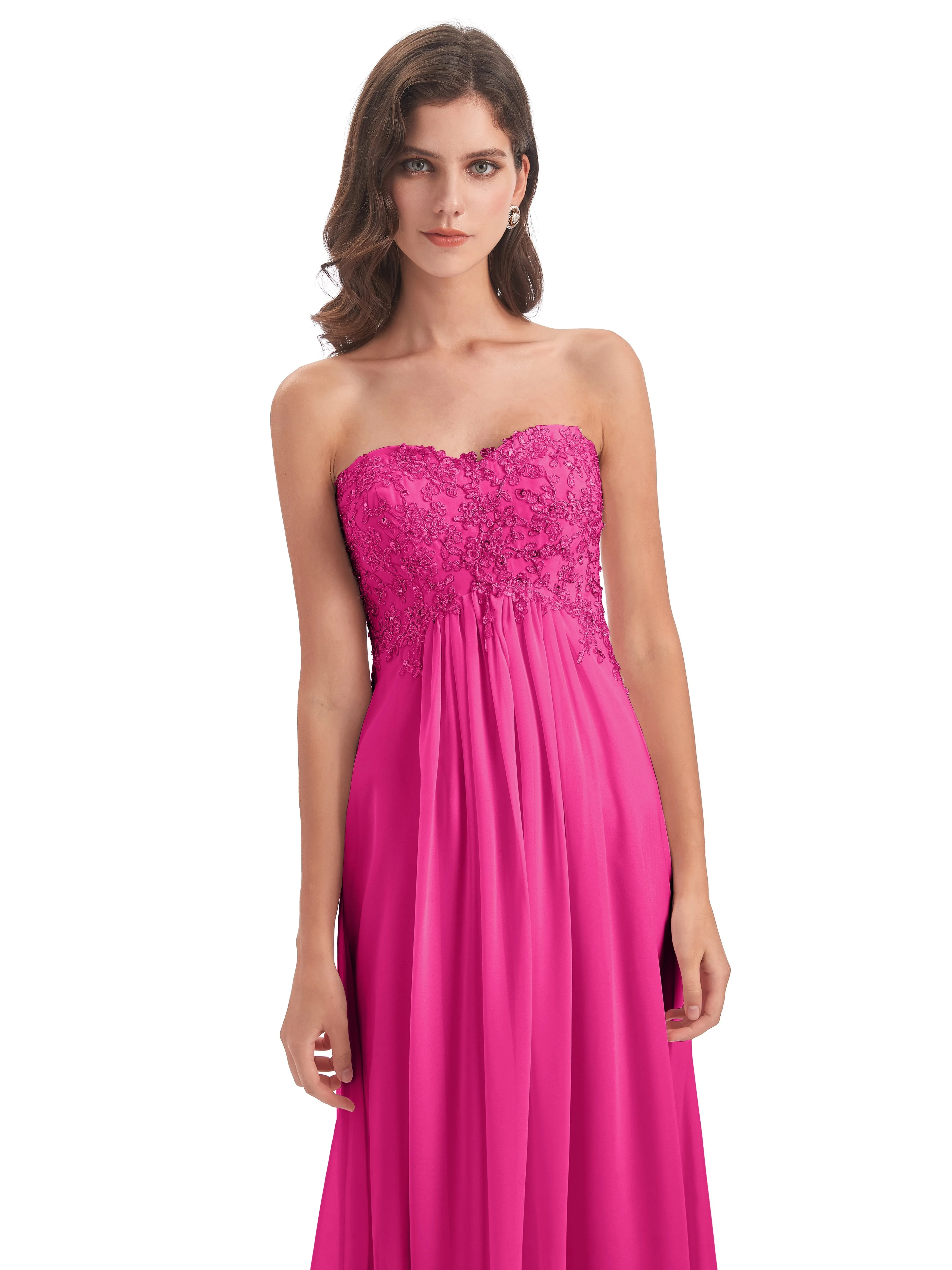 Scarlett Cute Sweetheart Sweep-Brush Train Bridesmaid Dresses