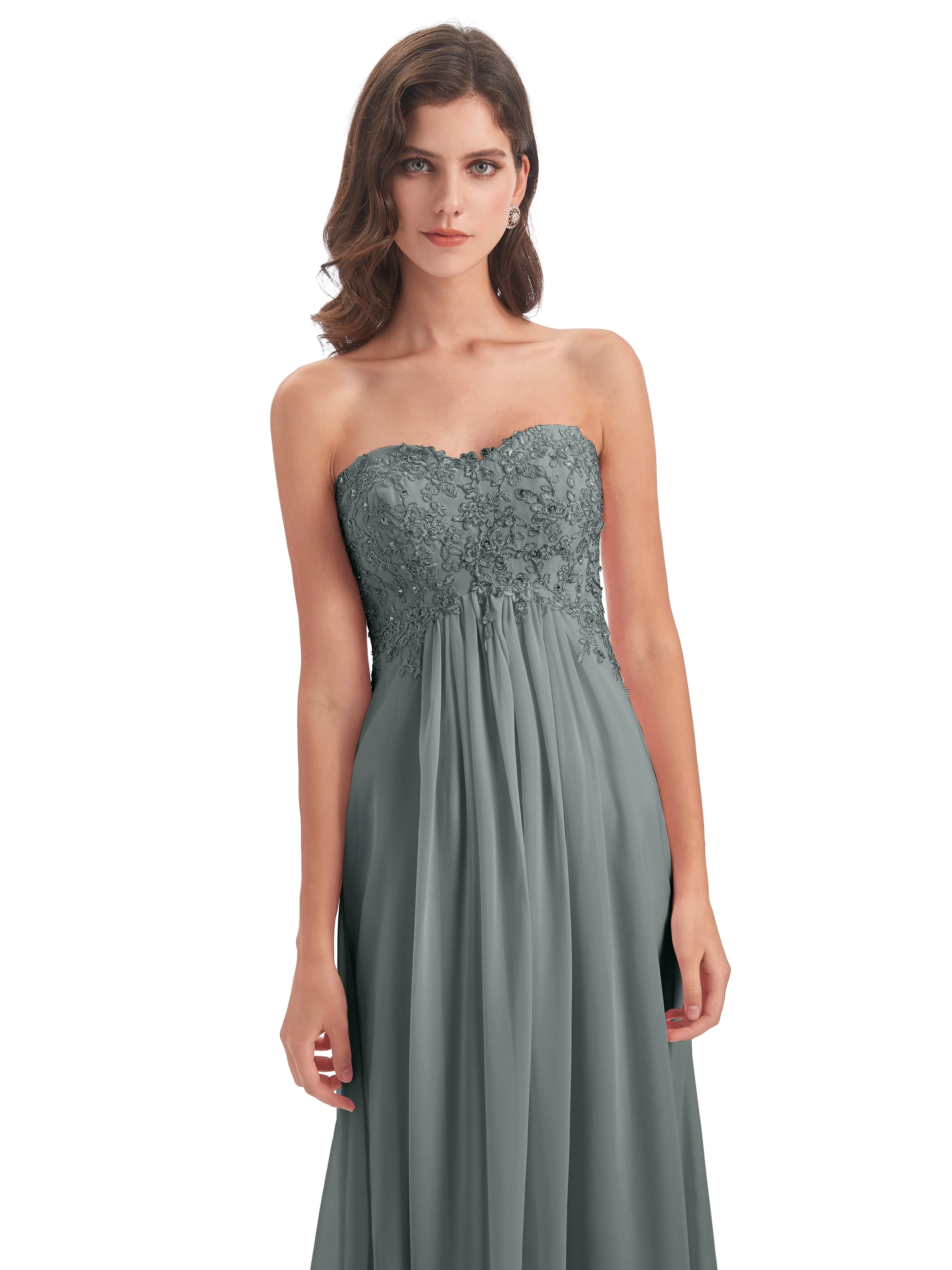 Scarlett Cute Sweetheart Sweep-Brush Train Bridesmaid Dresses