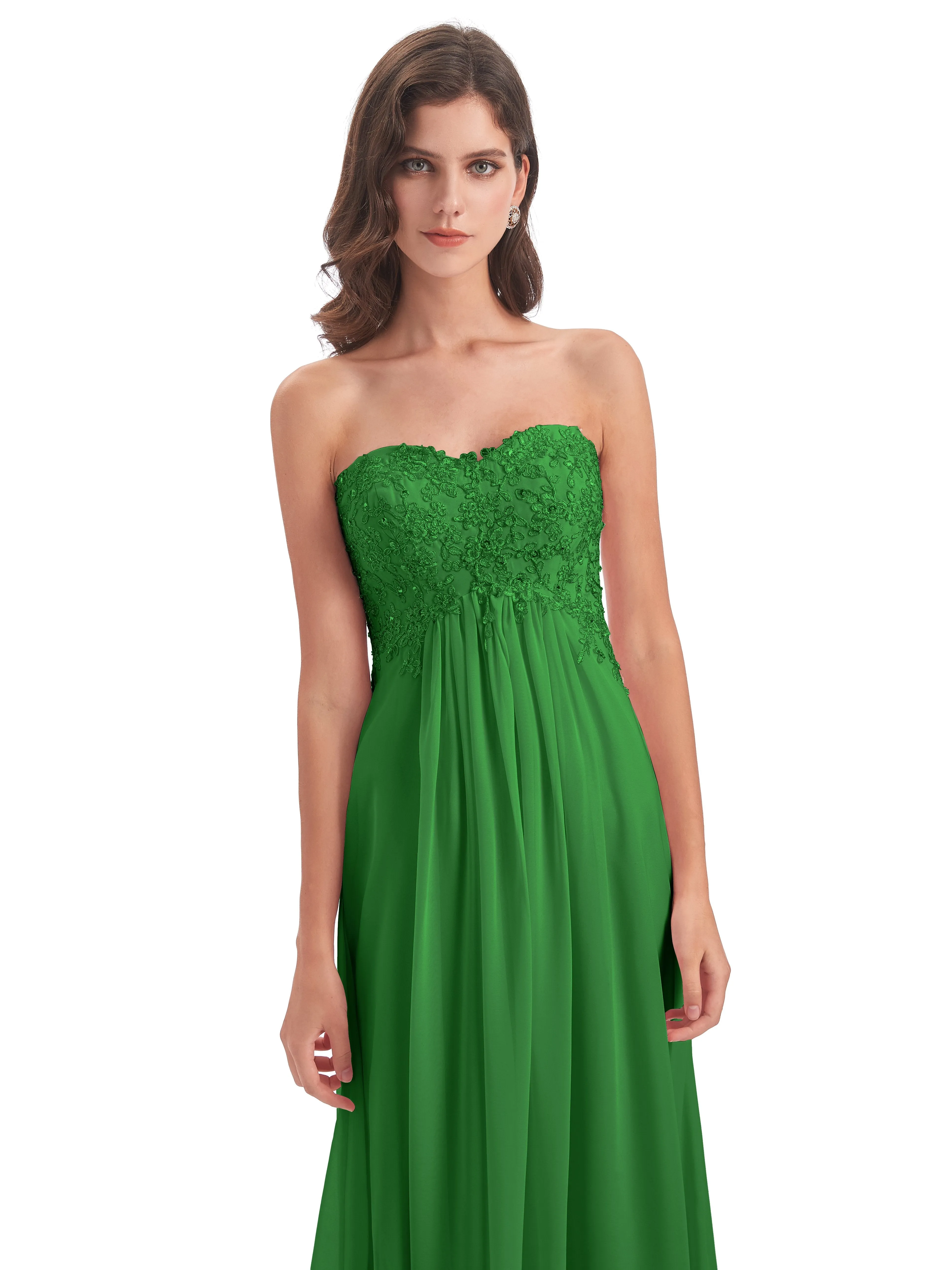 Scarlett Cute Sweetheart Sweep-Brush Train Bridesmaid Dresses