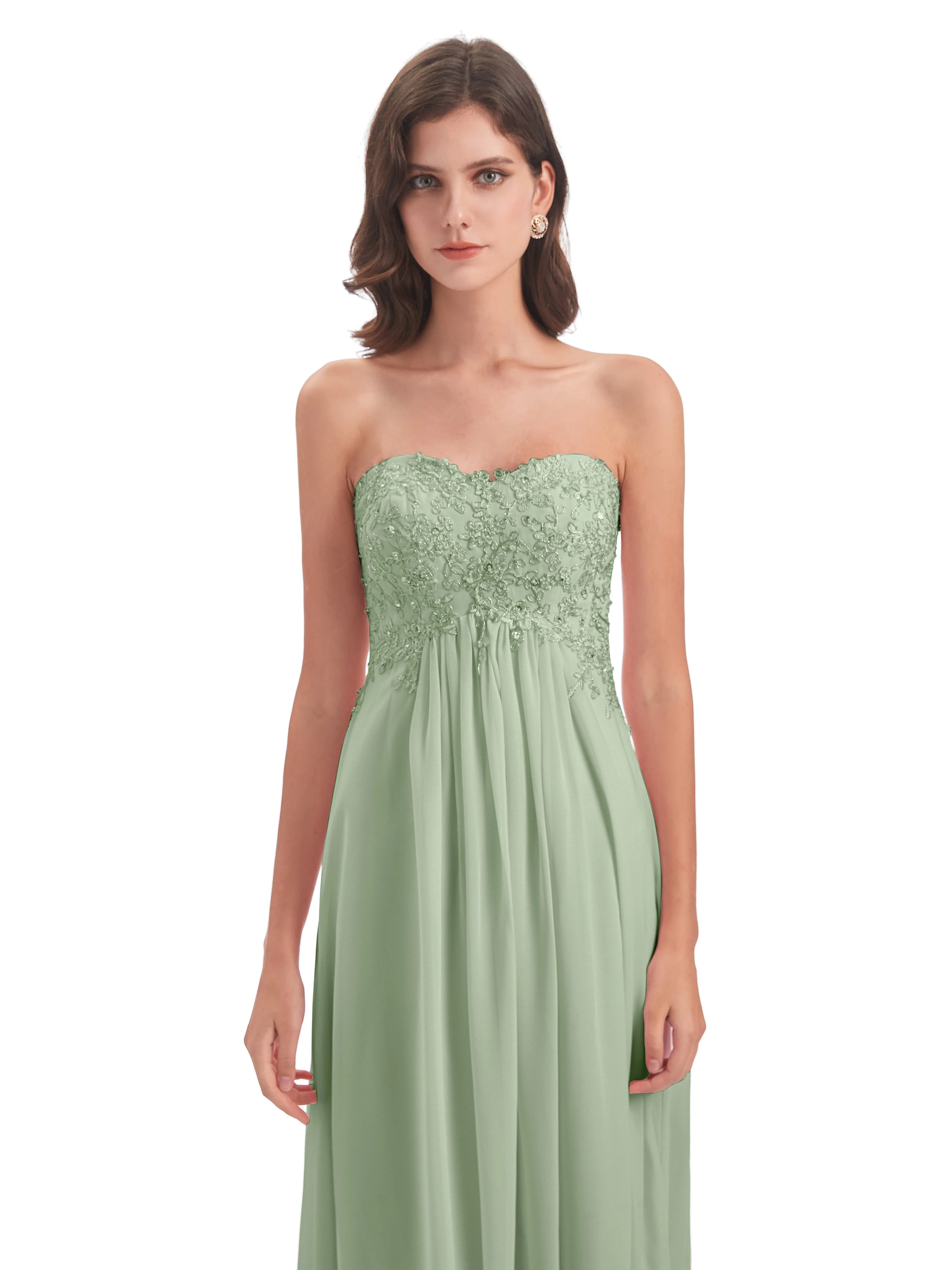 Scarlett Cute Sweetheart Sweep-Brush Train Bridesmaid Dresses