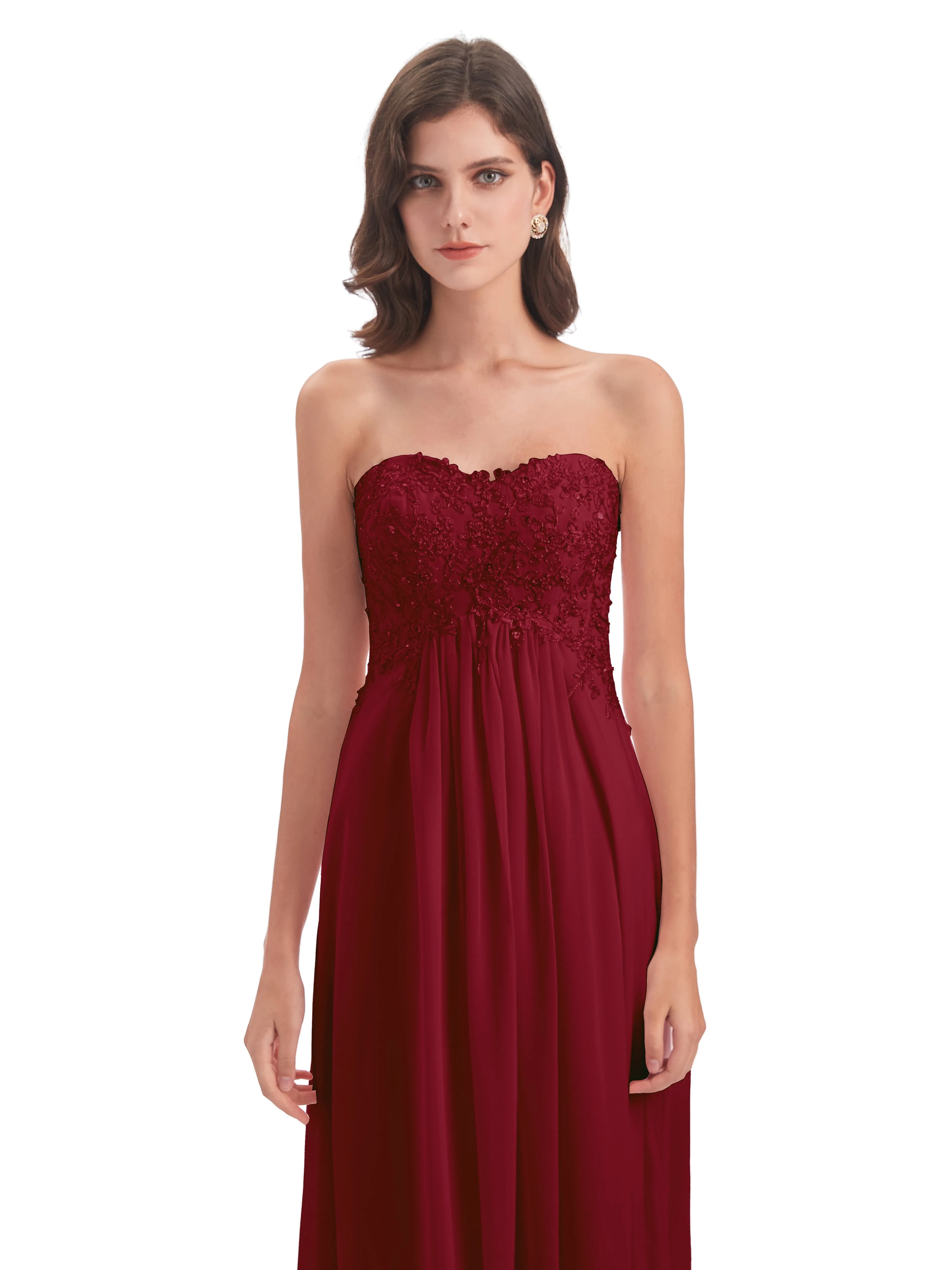 Scarlett Cute Sweetheart Sweep-Brush Train Bridesmaid Dresses