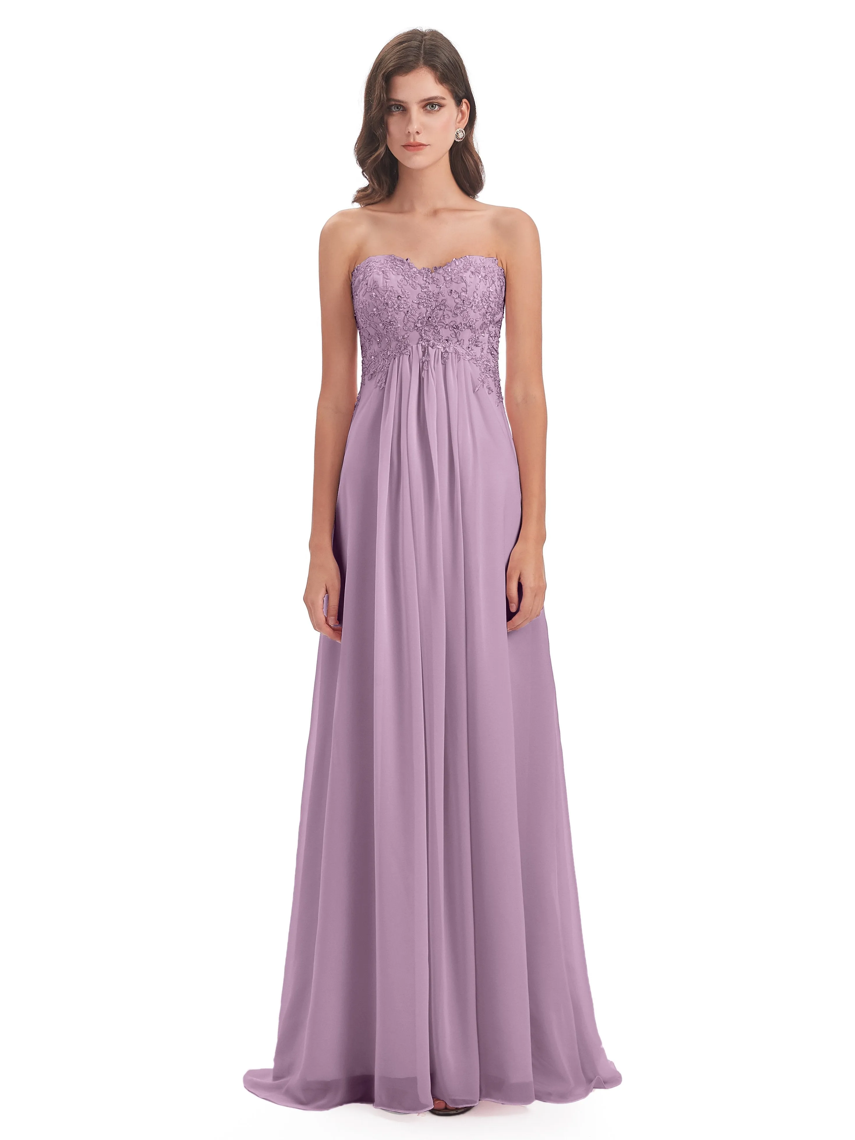 Scarlett Cute Sweetheart Sweep-Brush Train Bridesmaid Dresses