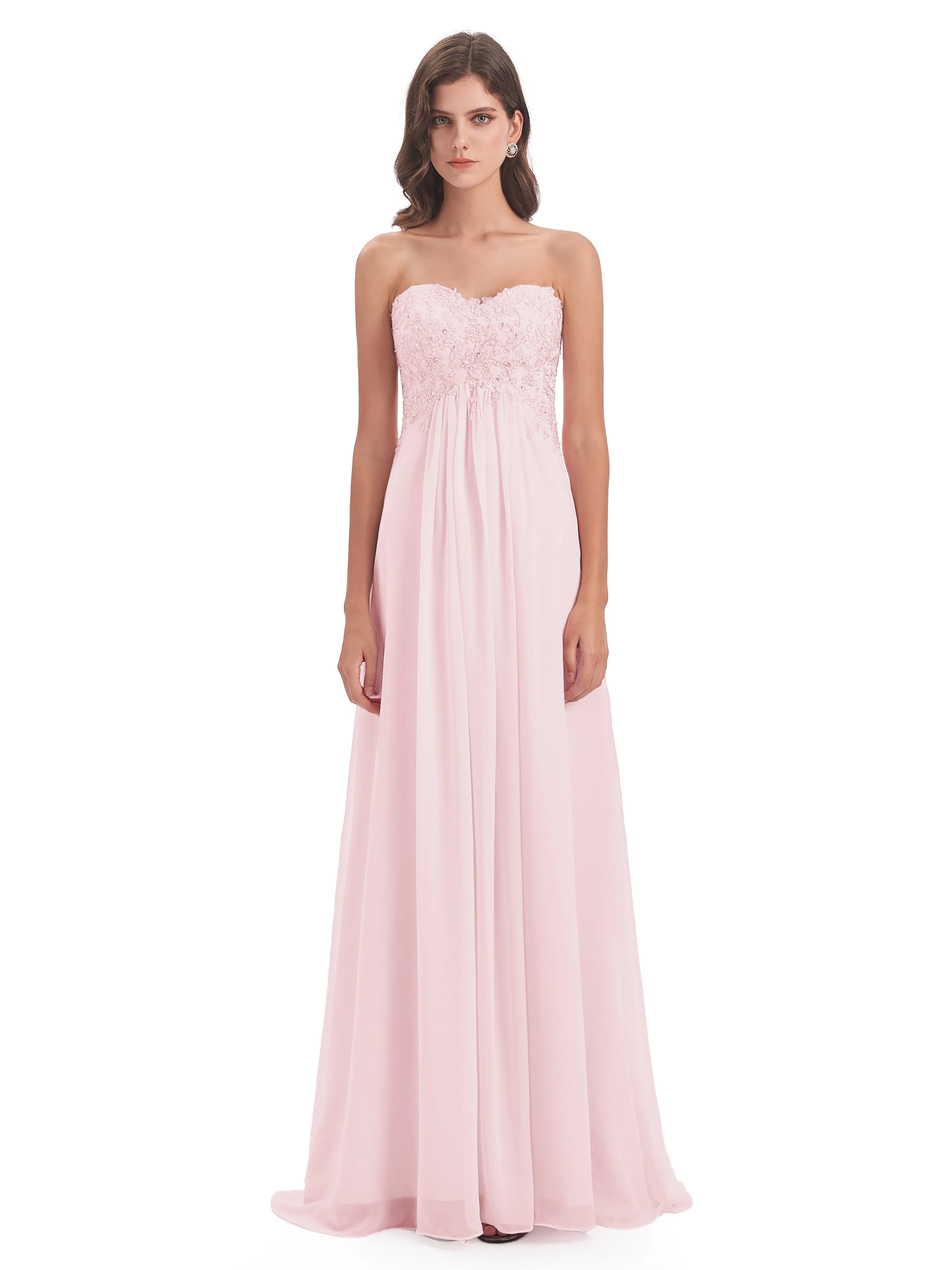 Scarlett Cute Sweetheart Sweep-Brush Train Bridesmaid Dresses