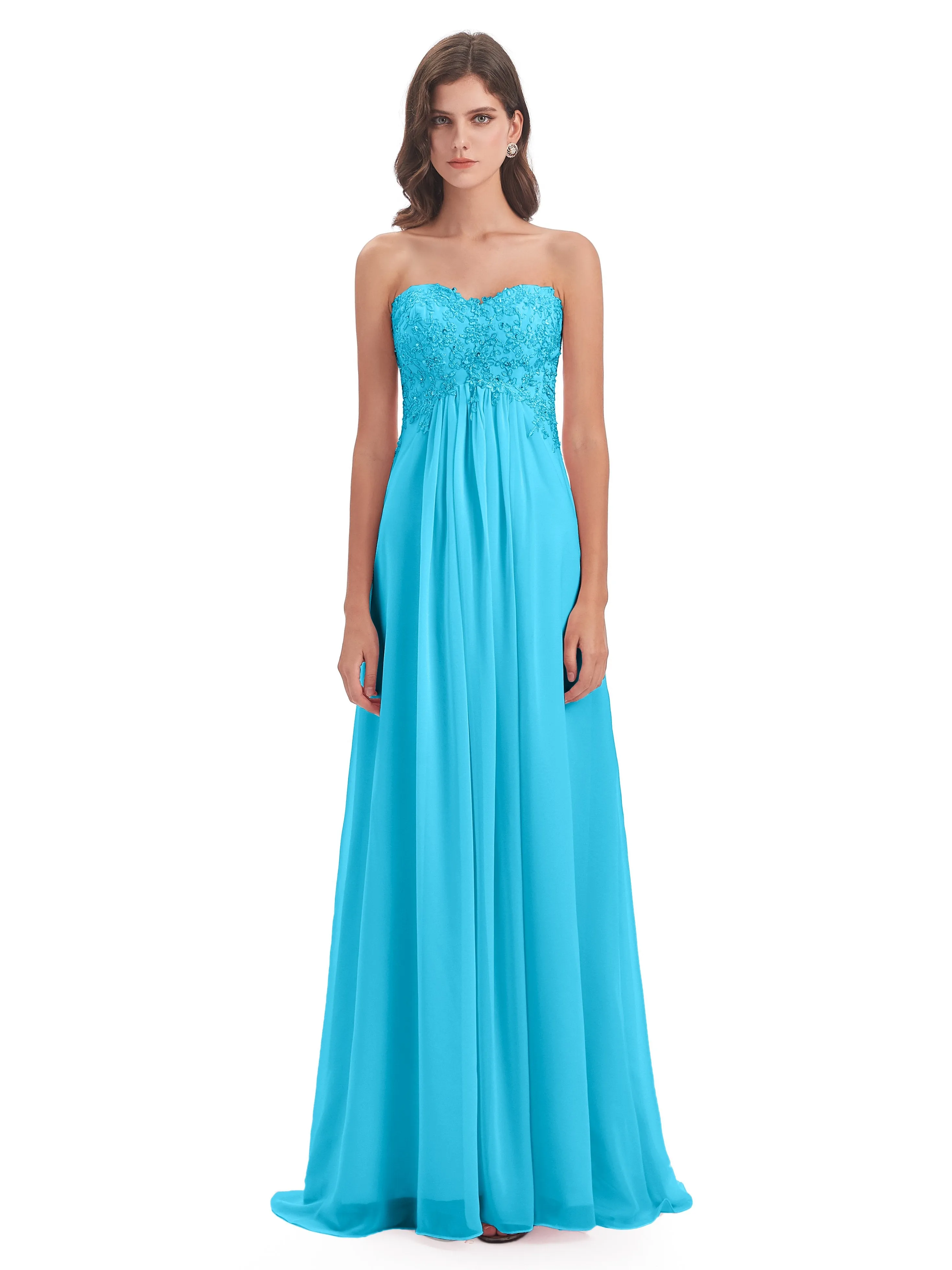 Scarlett Cute Sweetheart Sweep-Brush Train Bridesmaid Dresses