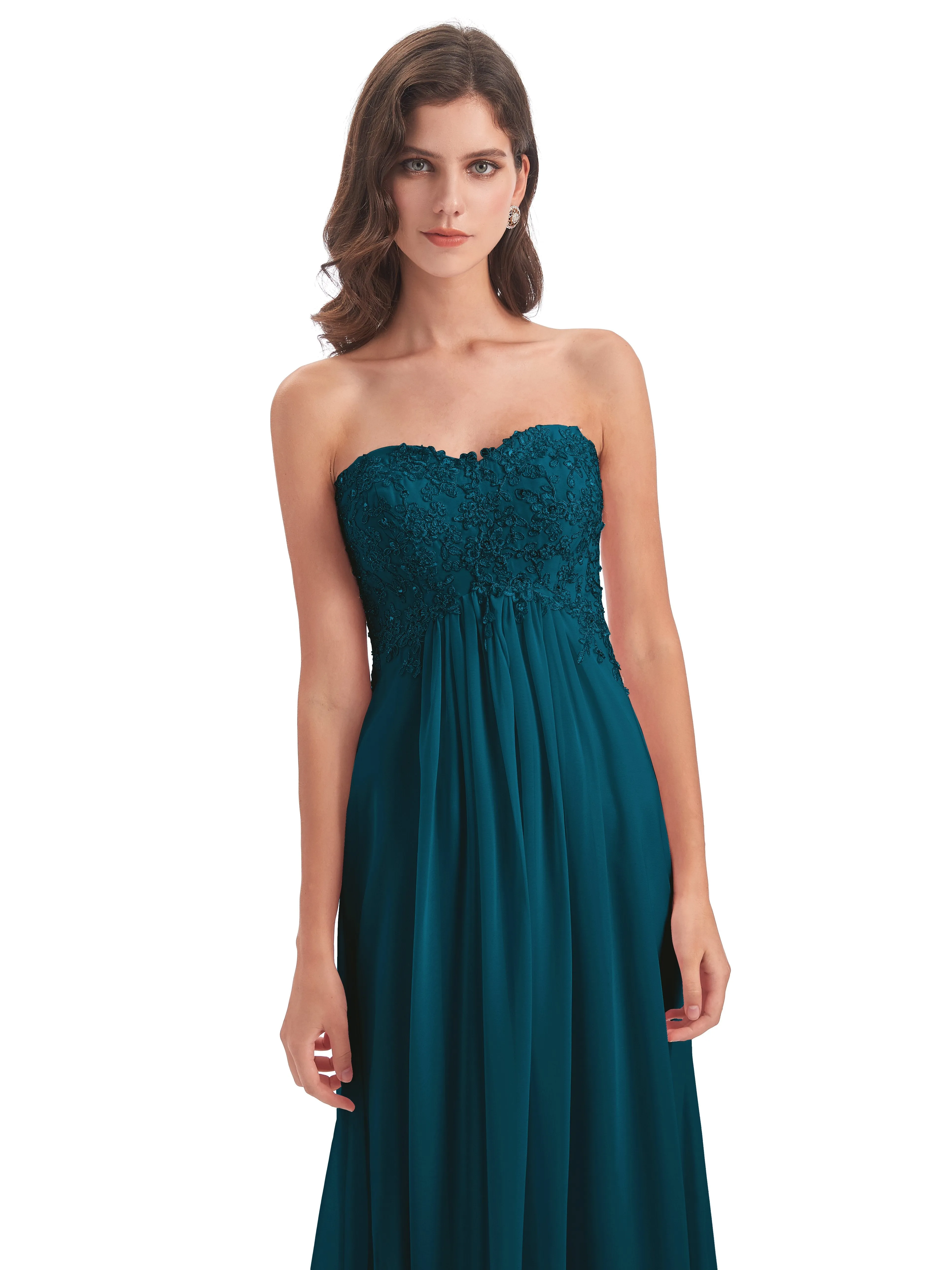 Scarlett Cute Sweetheart Sweep-Brush Train Bridesmaid Dresses