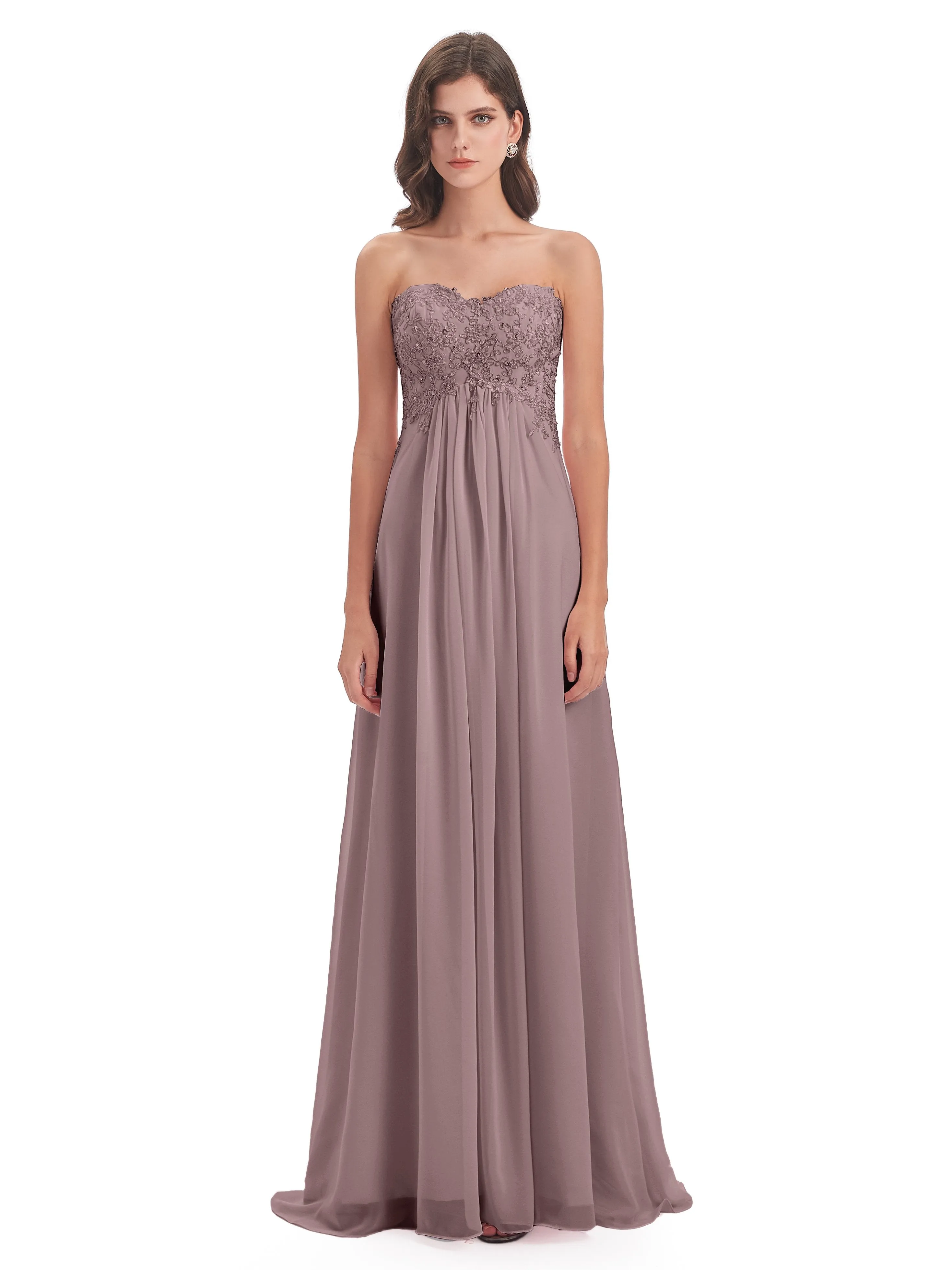 Scarlett Cute Sweetheart Sweep-Brush Train Bridesmaid Dresses