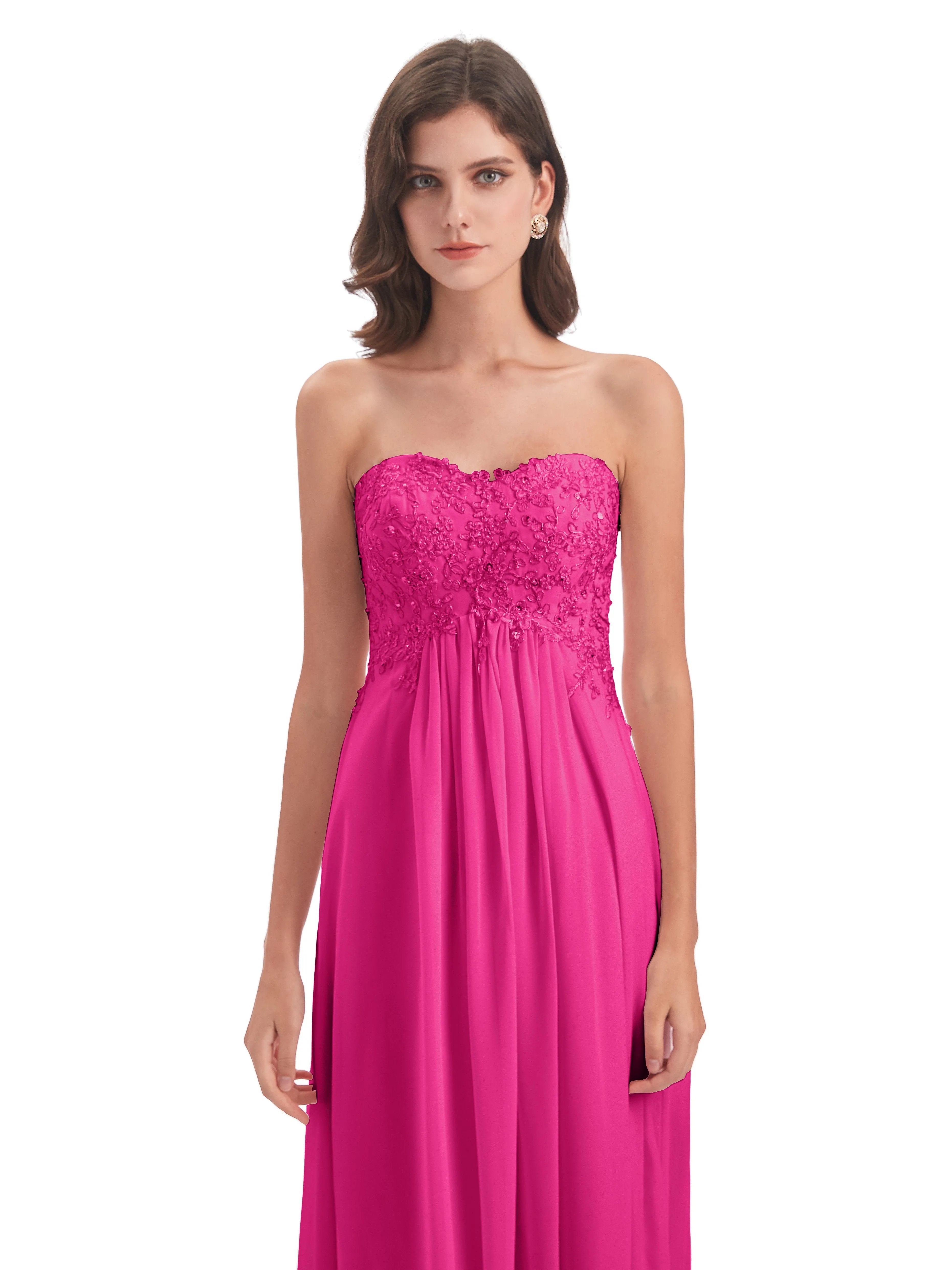 Scarlett Cute Sweetheart Sweep-Brush Train Bridesmaid Dresses