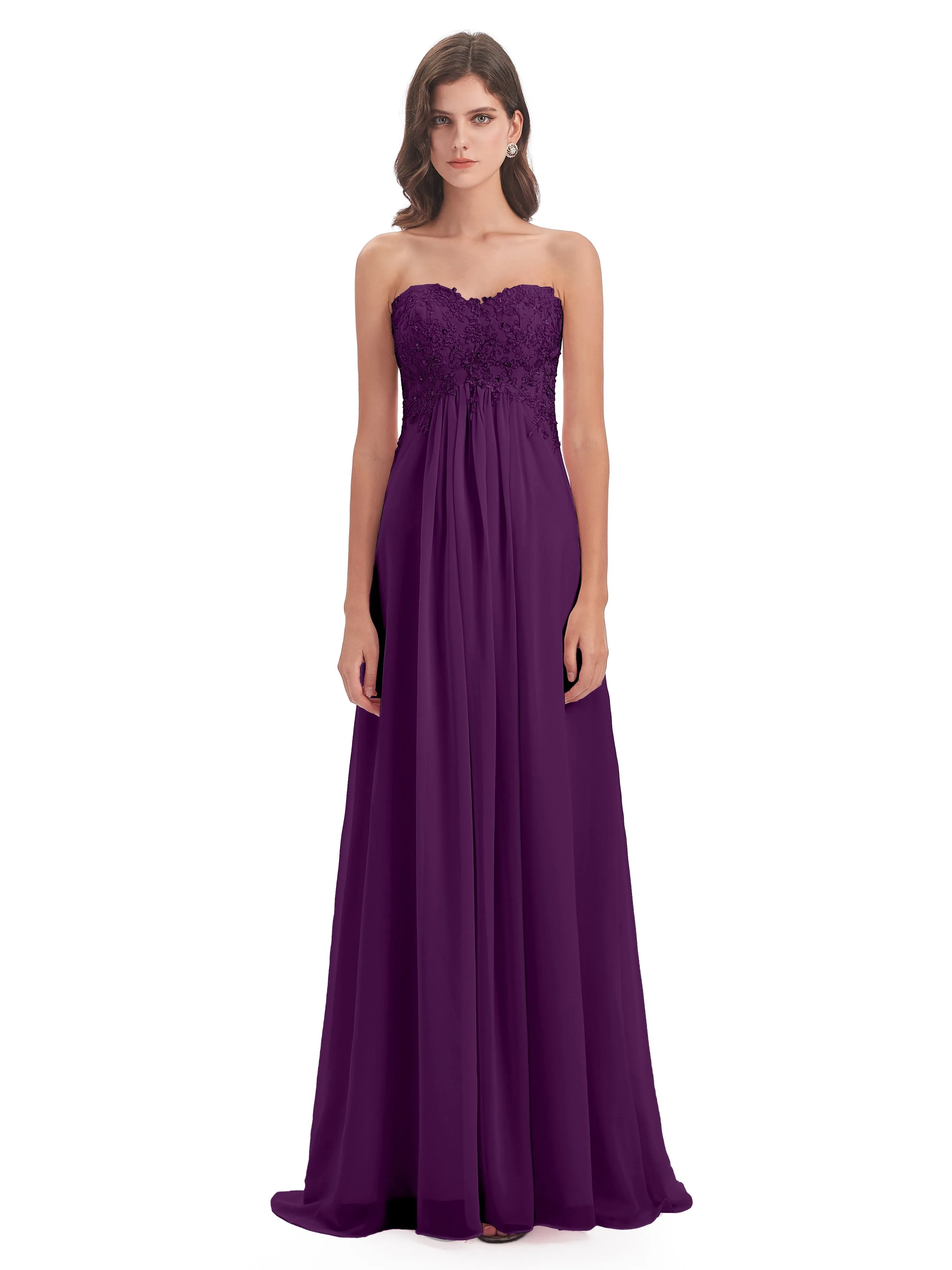 Scarlett Cute Sweetheart Sweep-Brush Train Bridesmaid Dresses