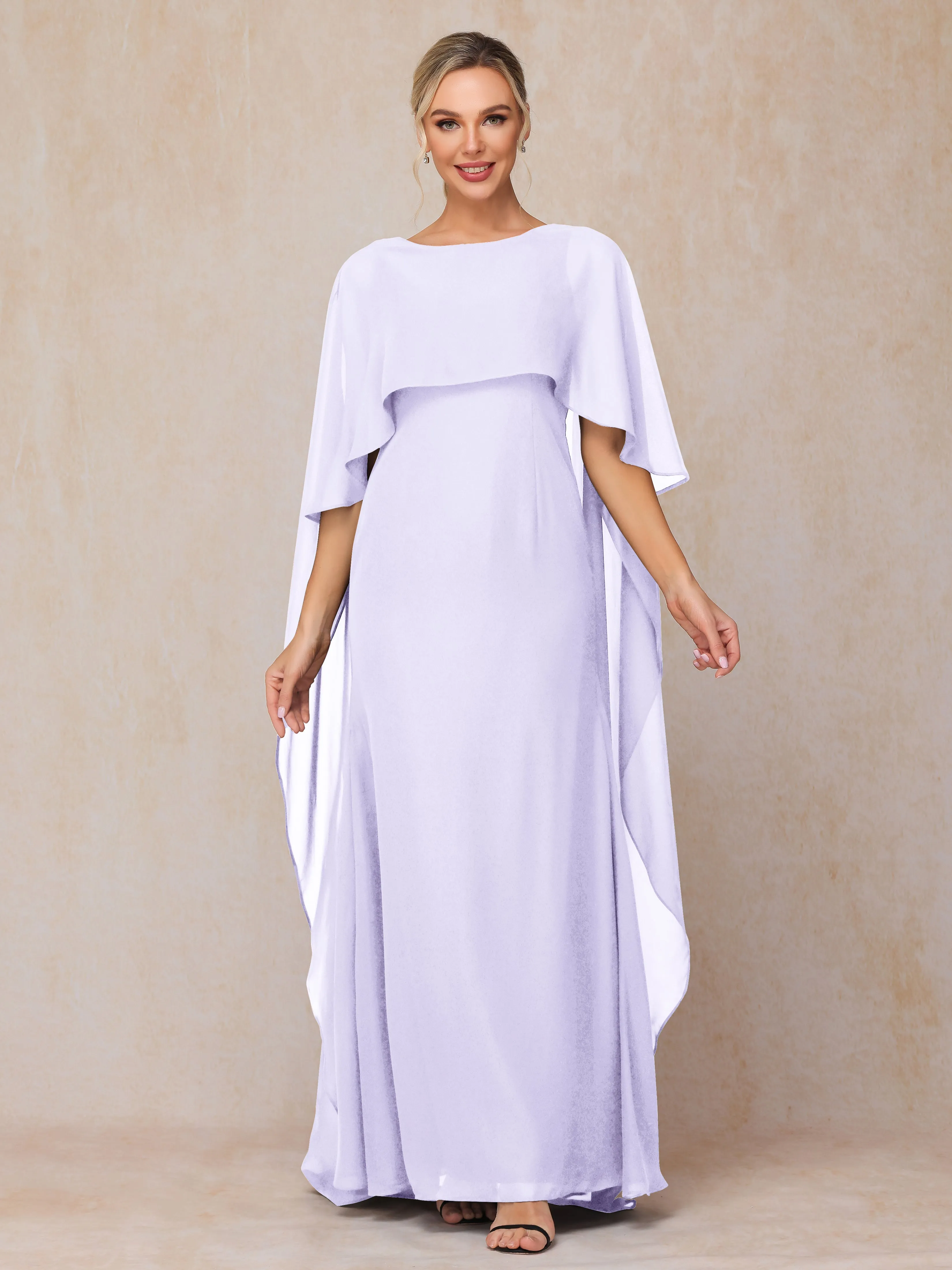 Scoop Floor Length Chiffon Mother of the Bride Dress