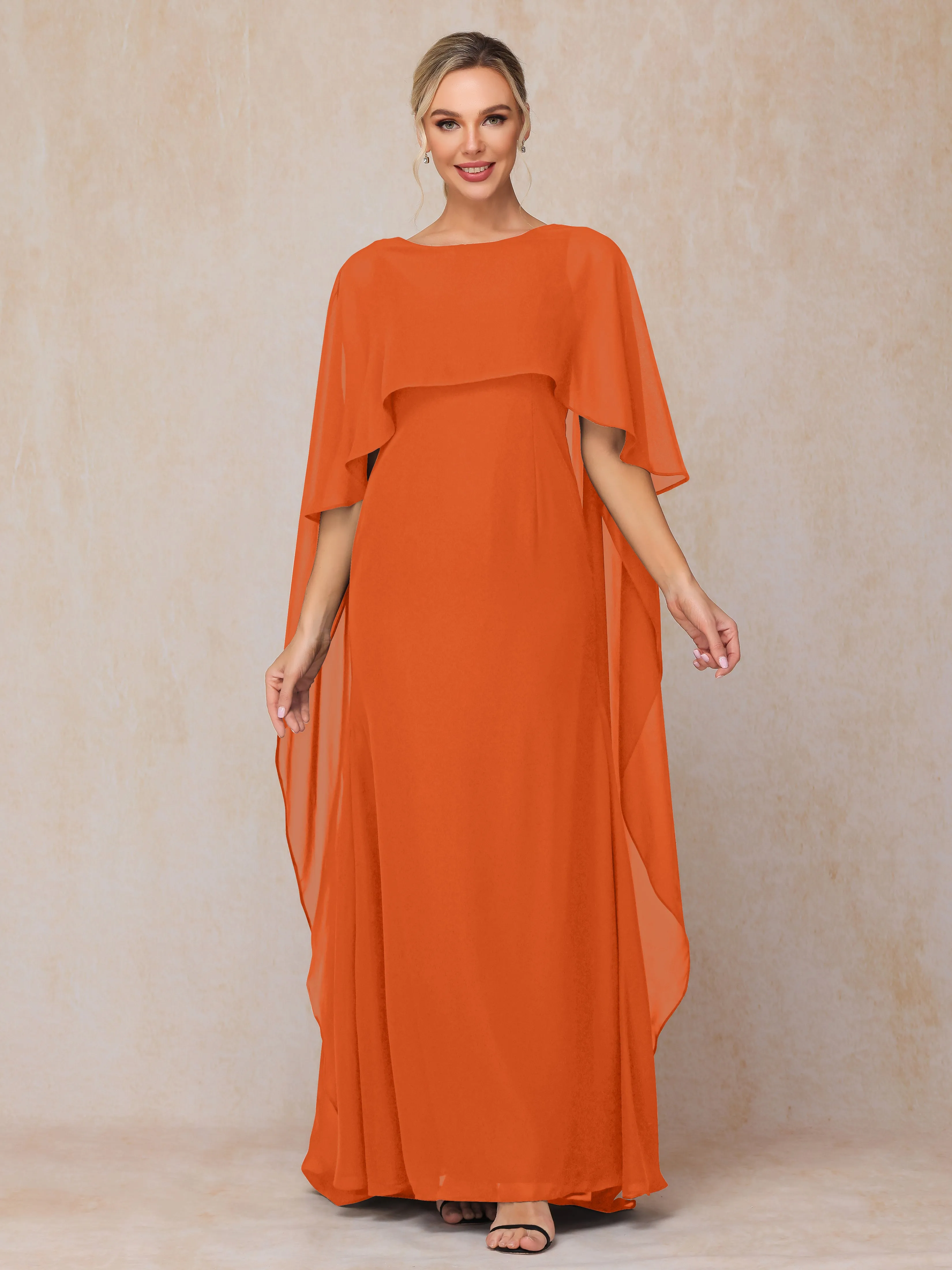 Scoop Floor Length Chiffon Mother of the Bride Dress